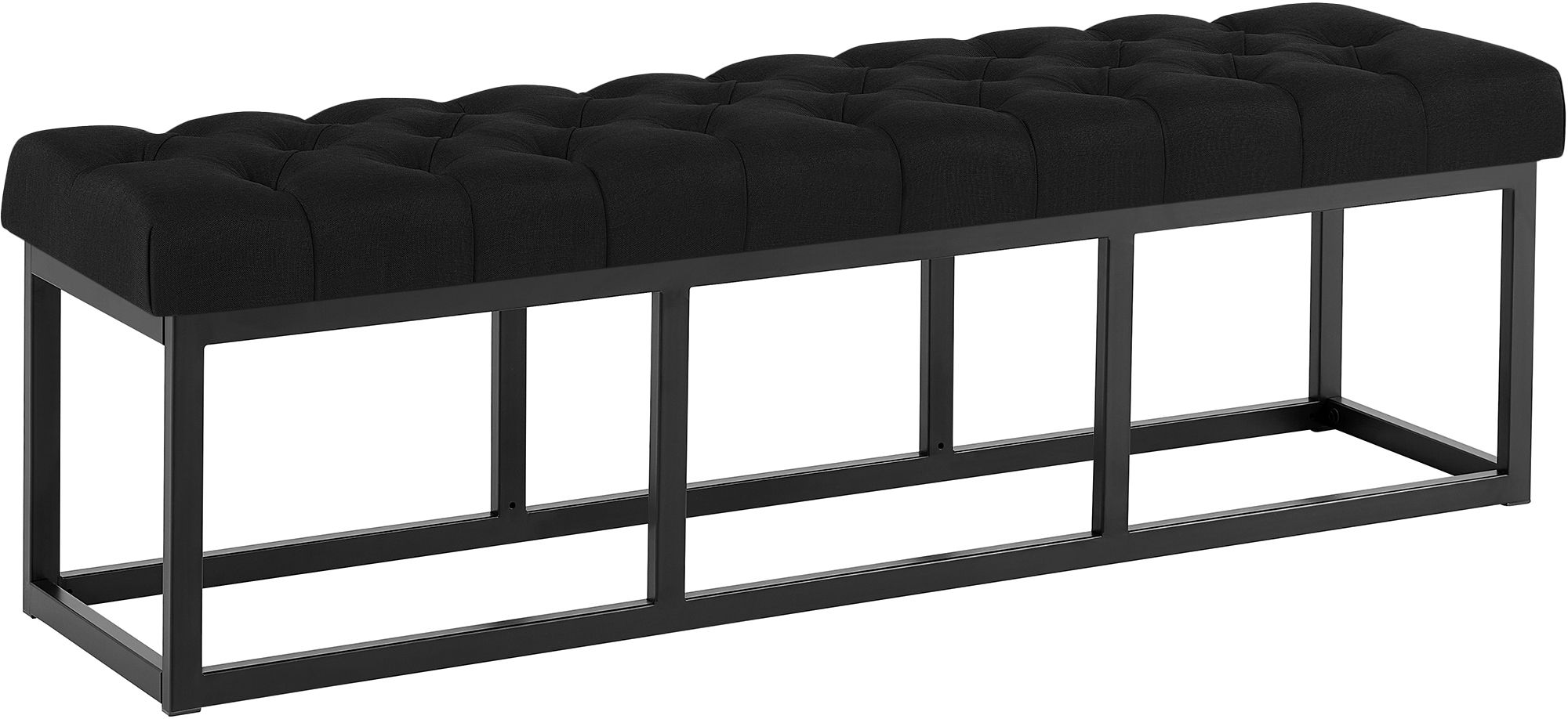 Sitzbank Amun Stoff Schwarz 150 cm, schwarz