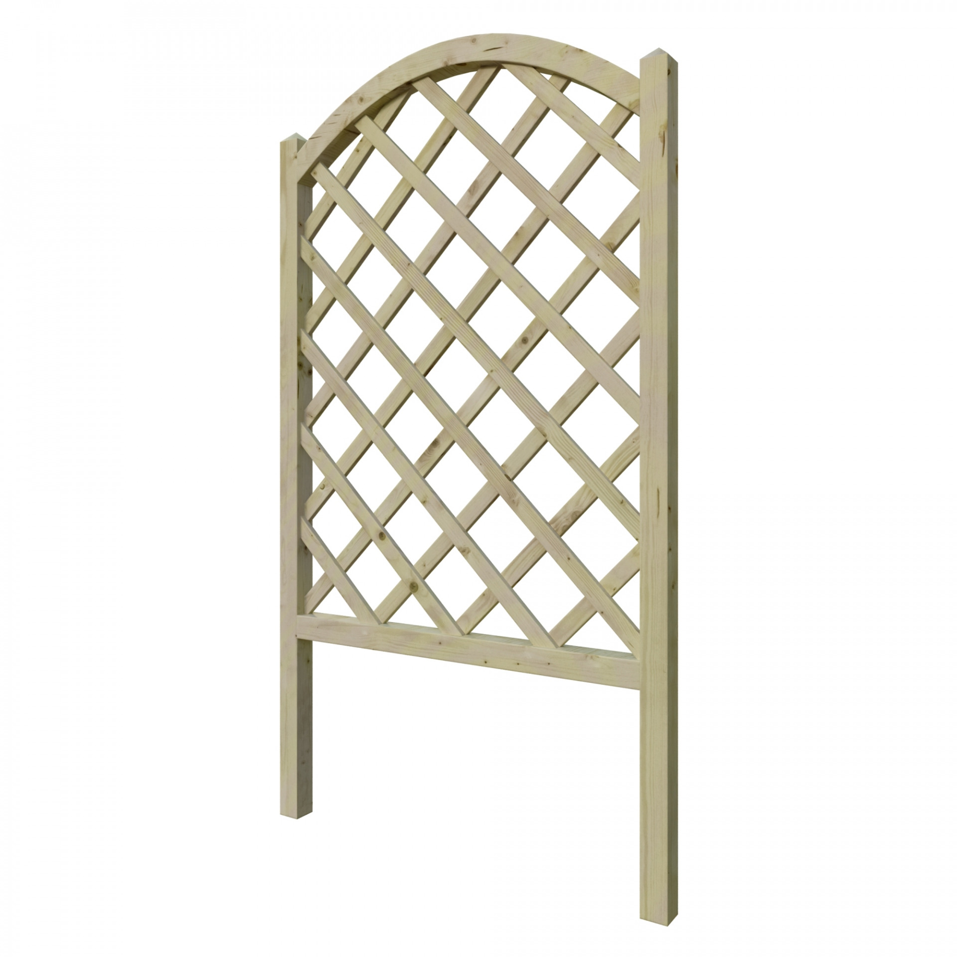 TINI Rankgitter gebogen, B 80 x H 135 cm, kdi-grün, KH 45/45 mm, Leisten 12/30 mm
