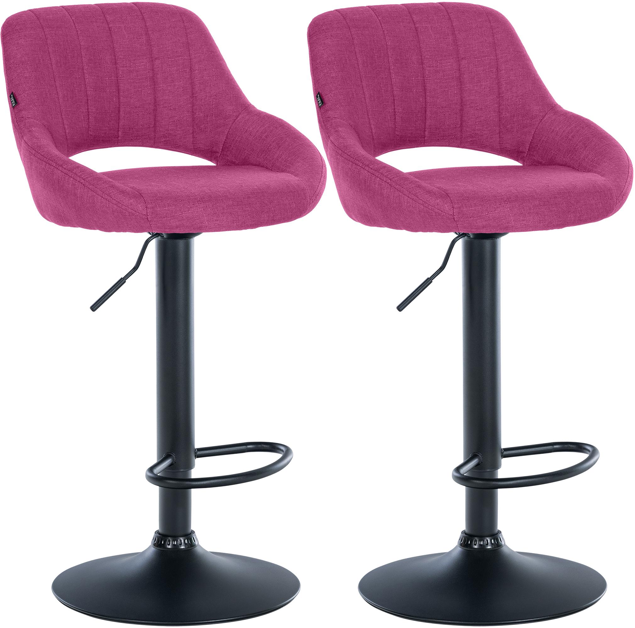 2er Set Barhocker Milet Stoff B, lila