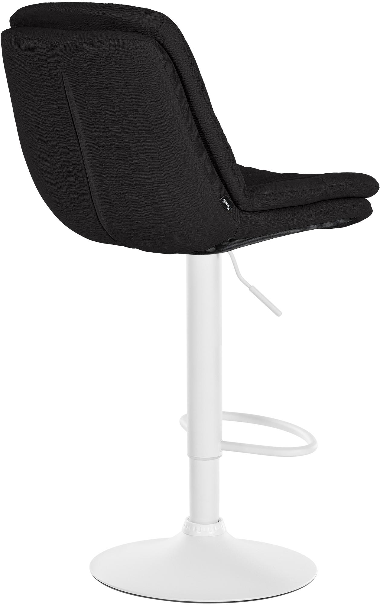 Barhocker Laurel Stoff weiß, schwarz
