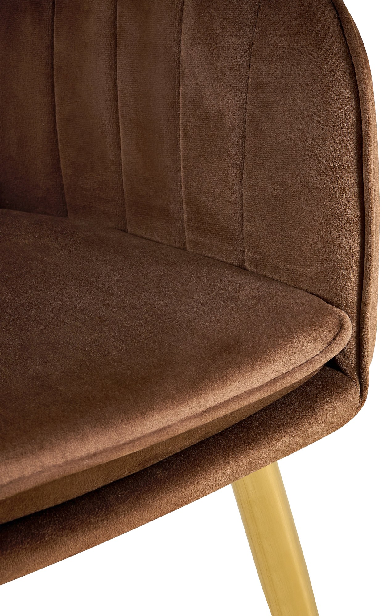Esszimmerstuhl Cheryl Samt gold, braun