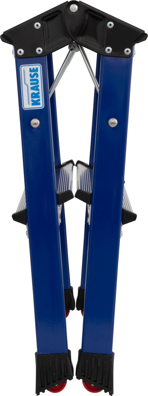 MONTO Doppel-Klapptritt Rolly, blau, 2x2 Stufen