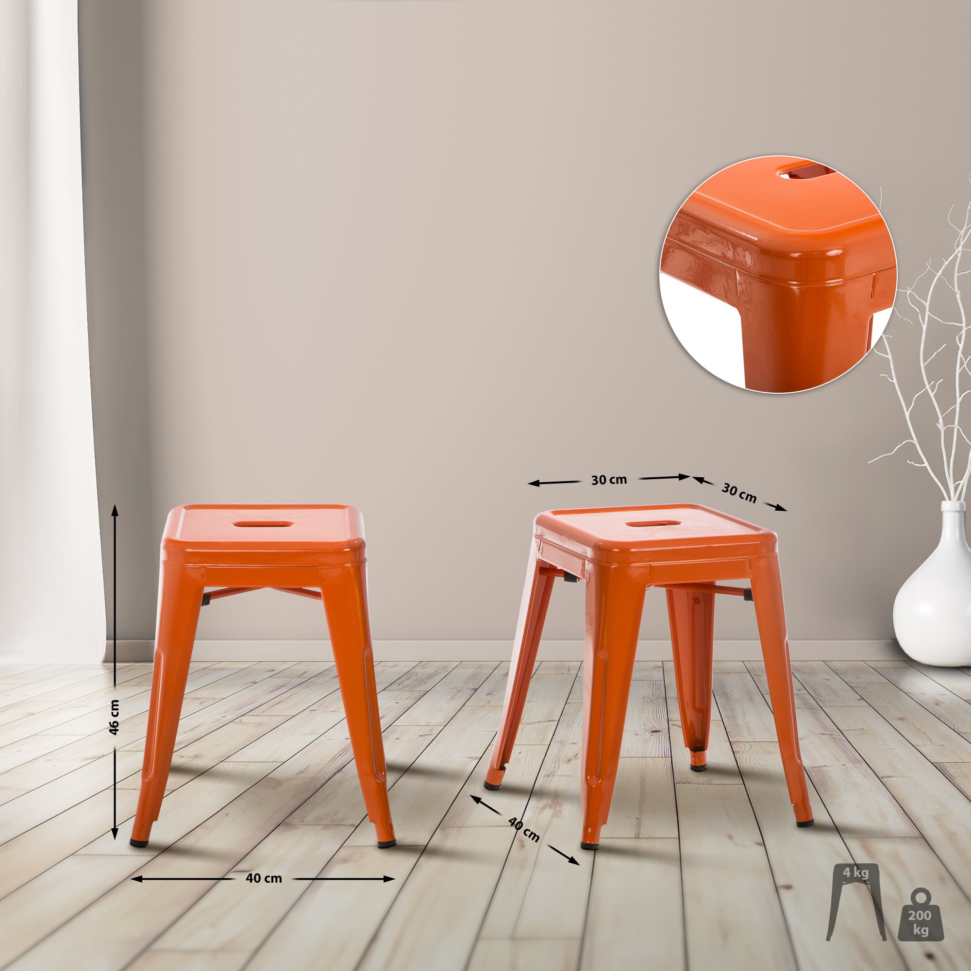 Hocker Armin, orange