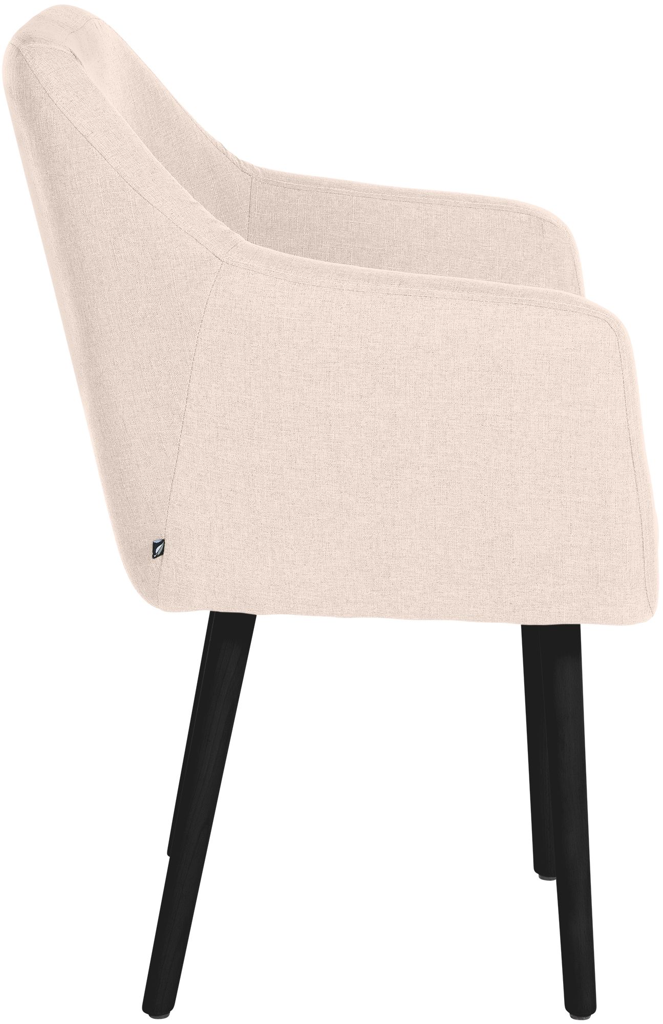 Besucherstuhl Utrecht Stoff schwarz, beige