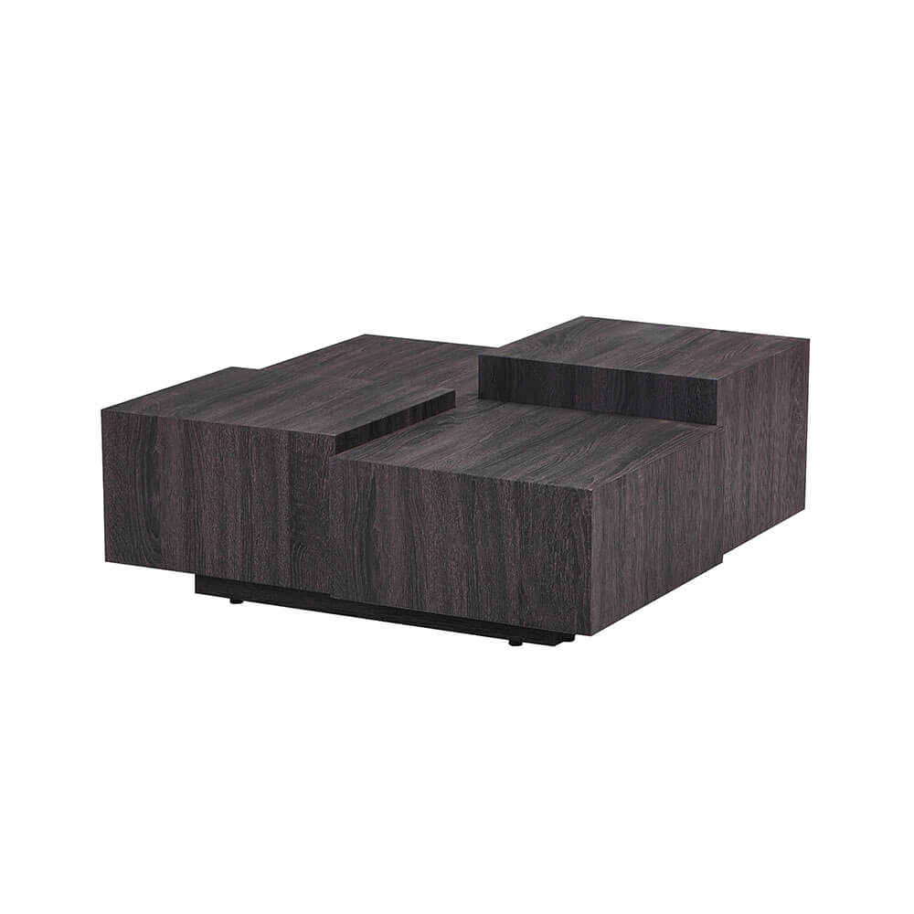 Couchtisch mit Schwebeeffekt NAYELI – 96 x 96 cm Dunkelbraun