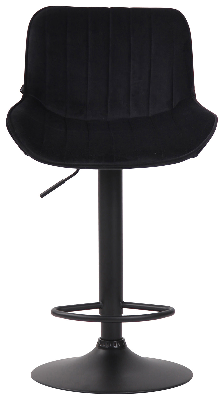 2er Set Barhocker Lentini Samt schwarz, schwarz