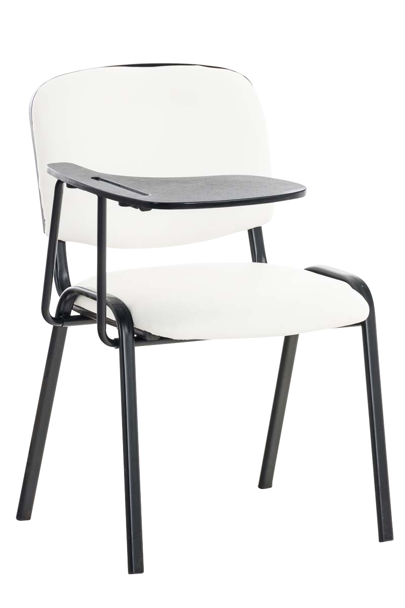 Stuhl Ken mit Klapptisch Kunstleder, weiß