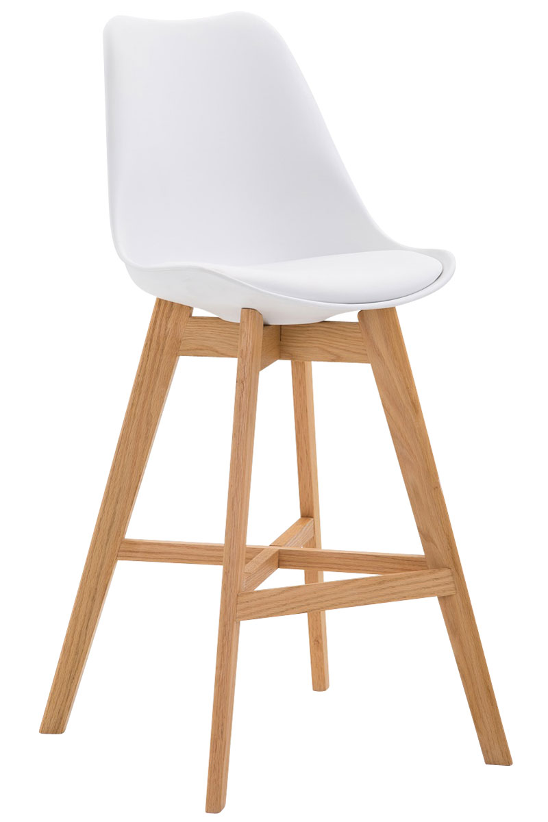 Barhocker Cannes Kunststoff Natura, weiß