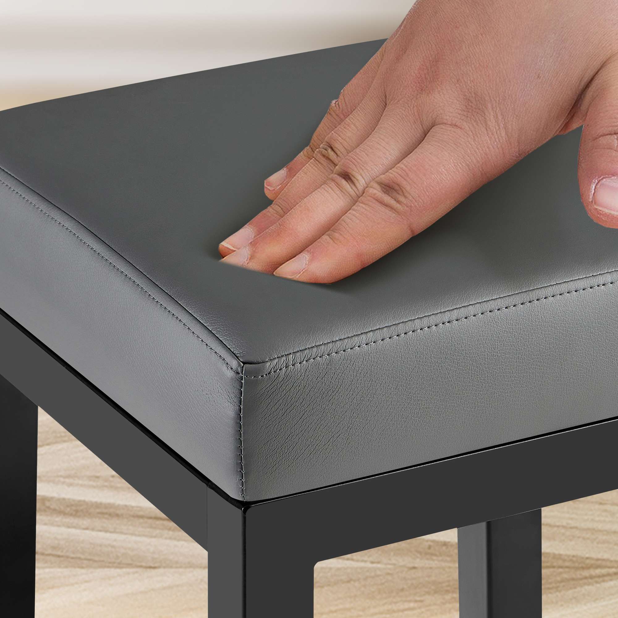 Barhocker Taylor B85 Kunstleder, grau