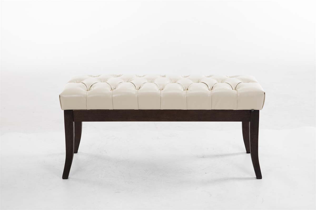 Sitzbank Ramses Kunstleder antik-dunkel 100, creme