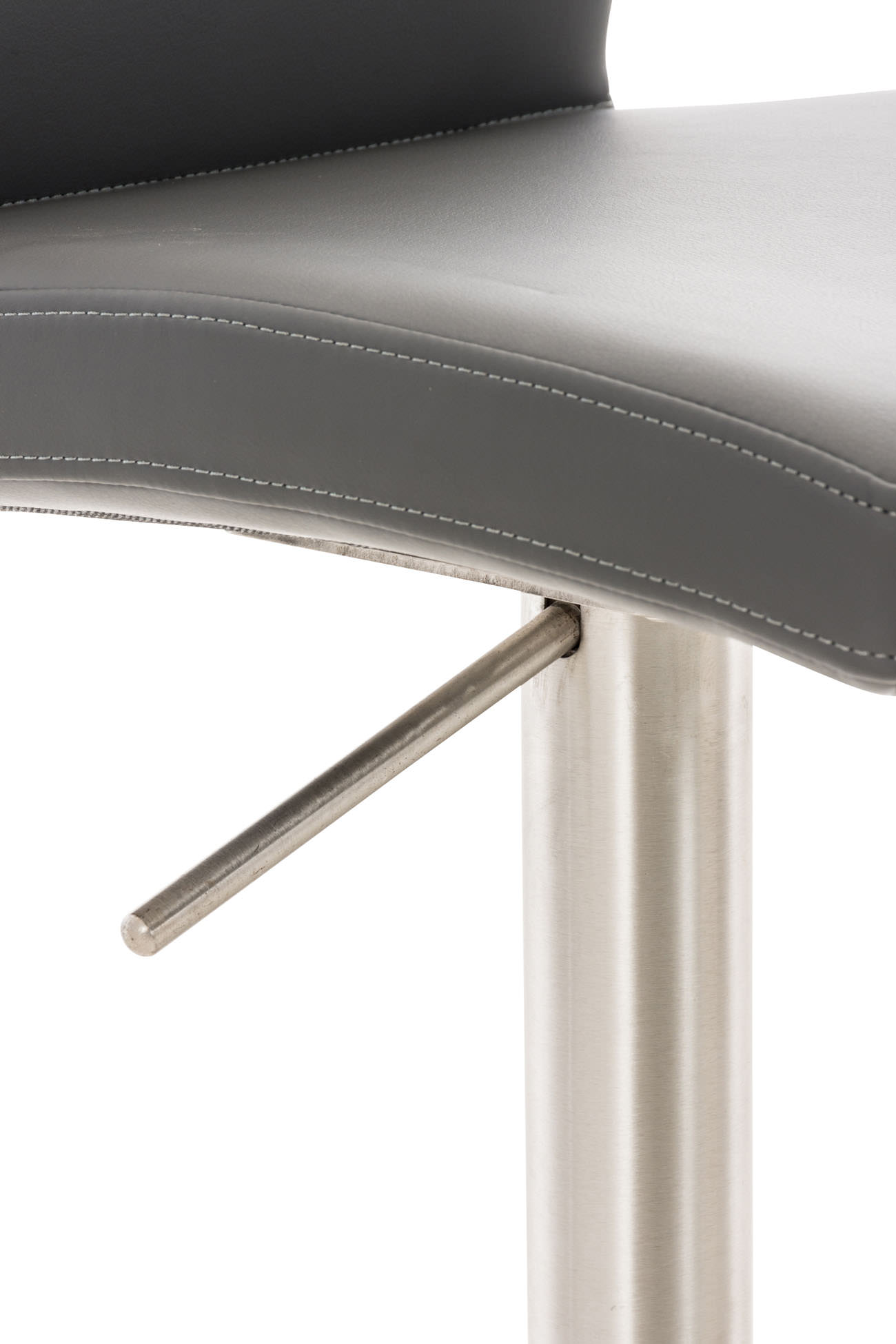 Barhocker Cadiz Kunstleder edelstahl, grau