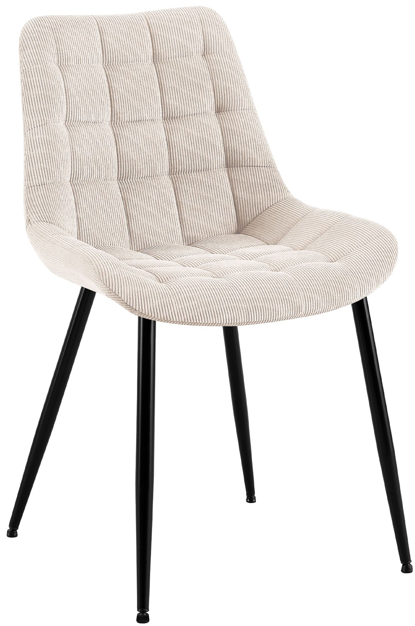 Esszimmerstuhl Sardna Cord, creme