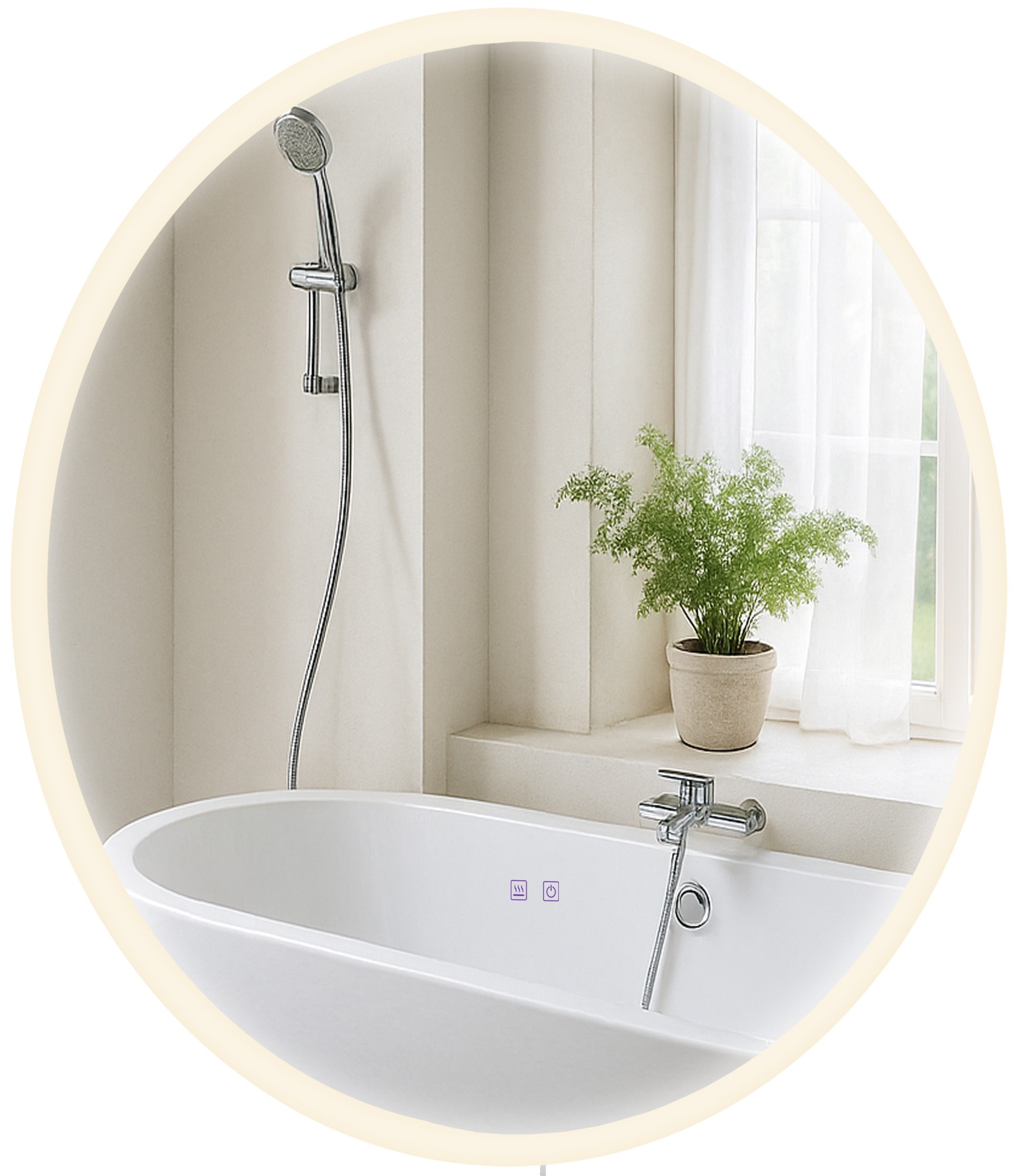 Badspiegel Laconia 80 ohne Bluetooth, klarglas
