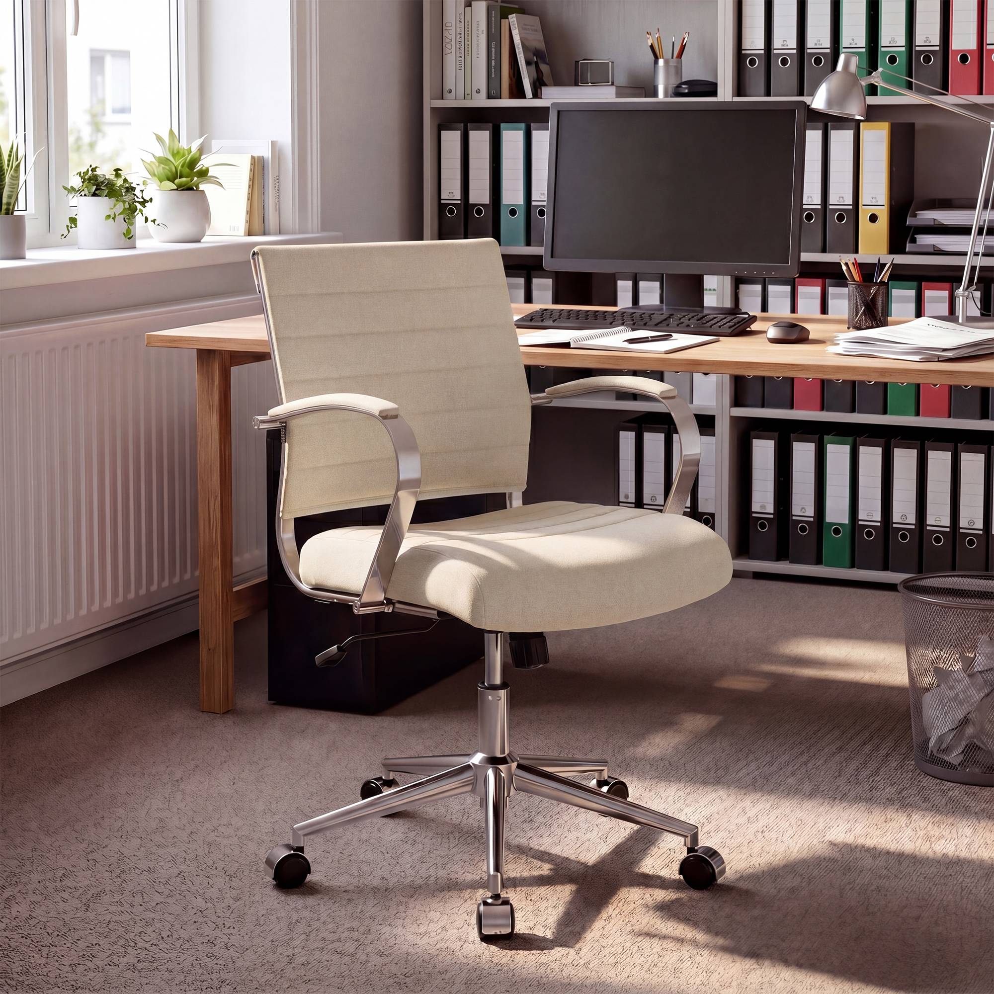 Bürostuhl Oakland Stoff, creme