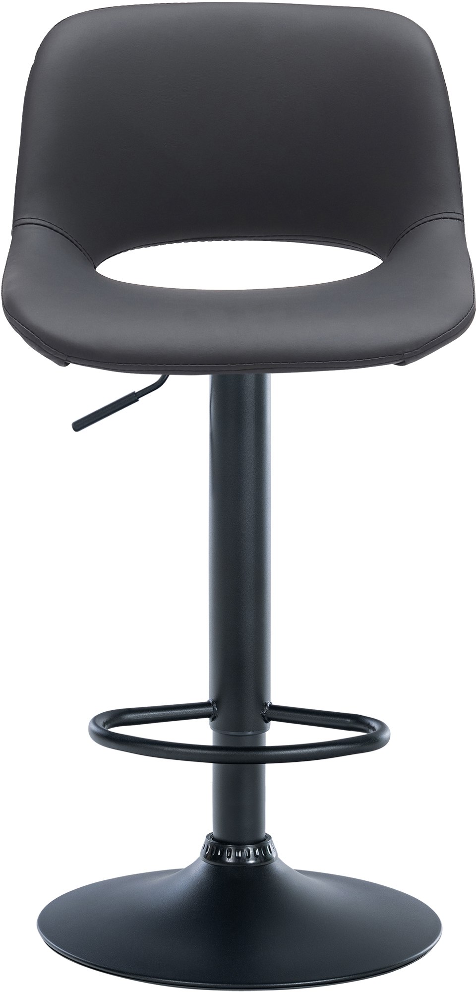 Barhocker Camden Kunstleder schwarz, schwarz