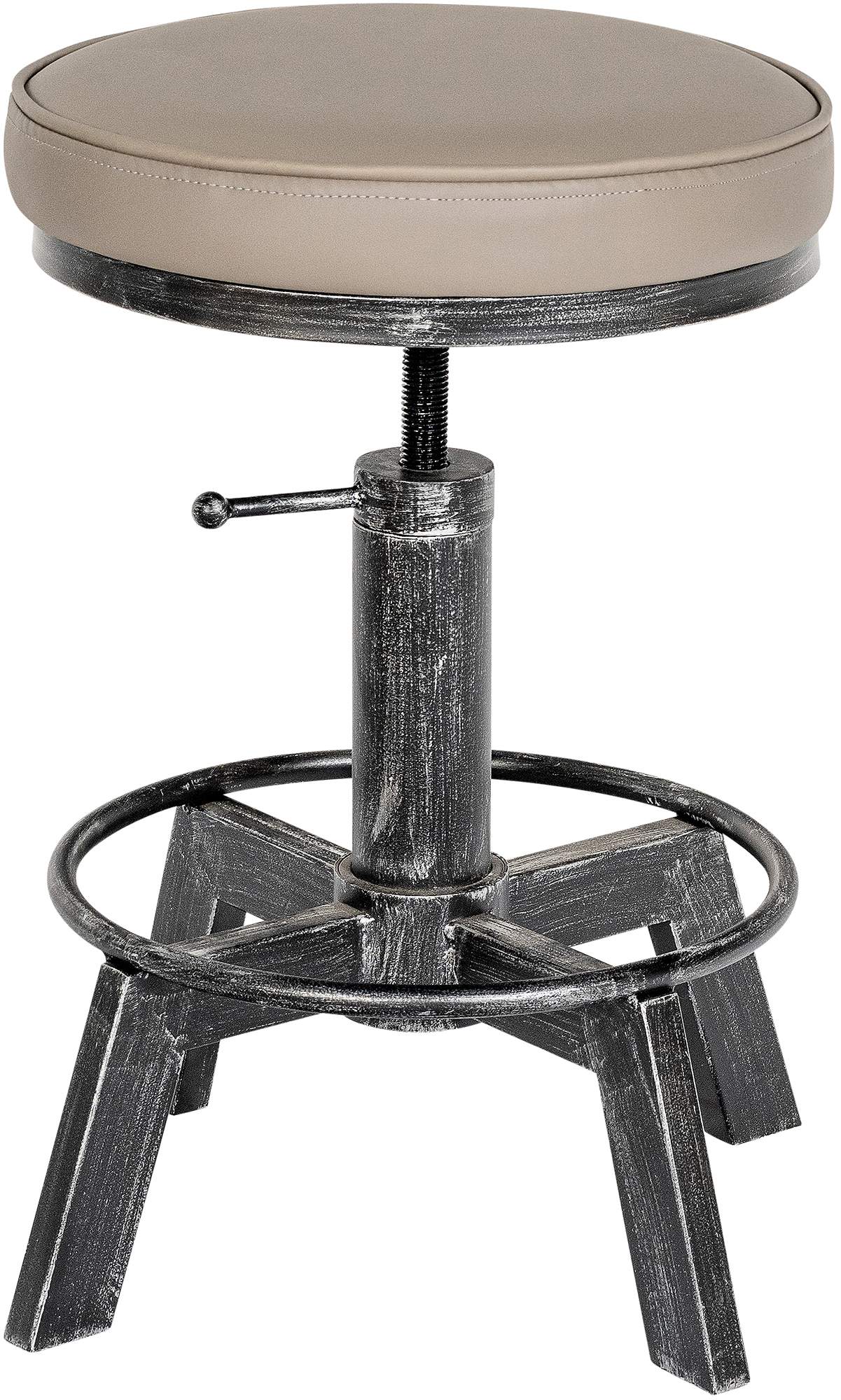 2er Set Hocker Destin, antik silber