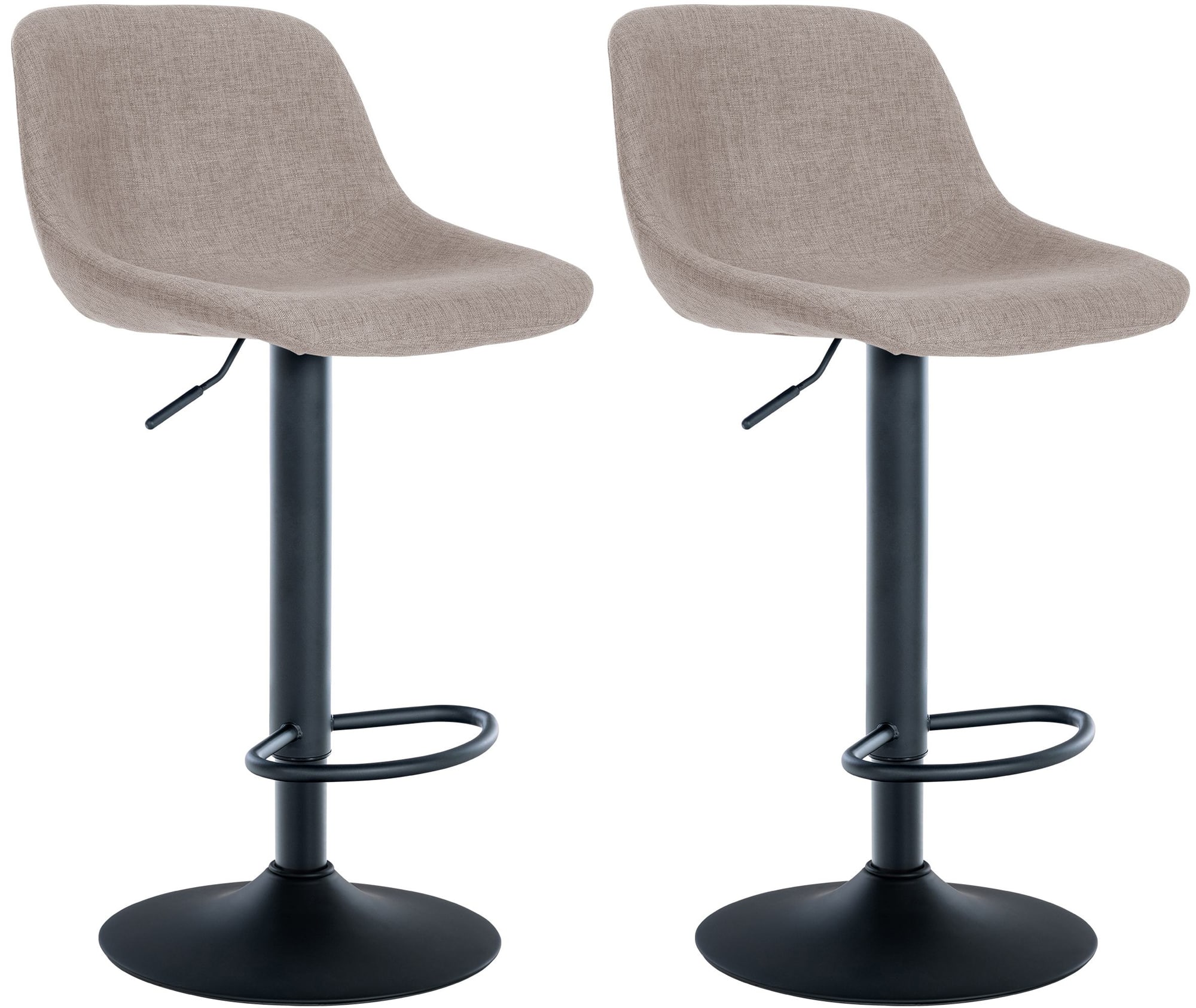 2er Set Barhocker Loft Stoff, taupe
