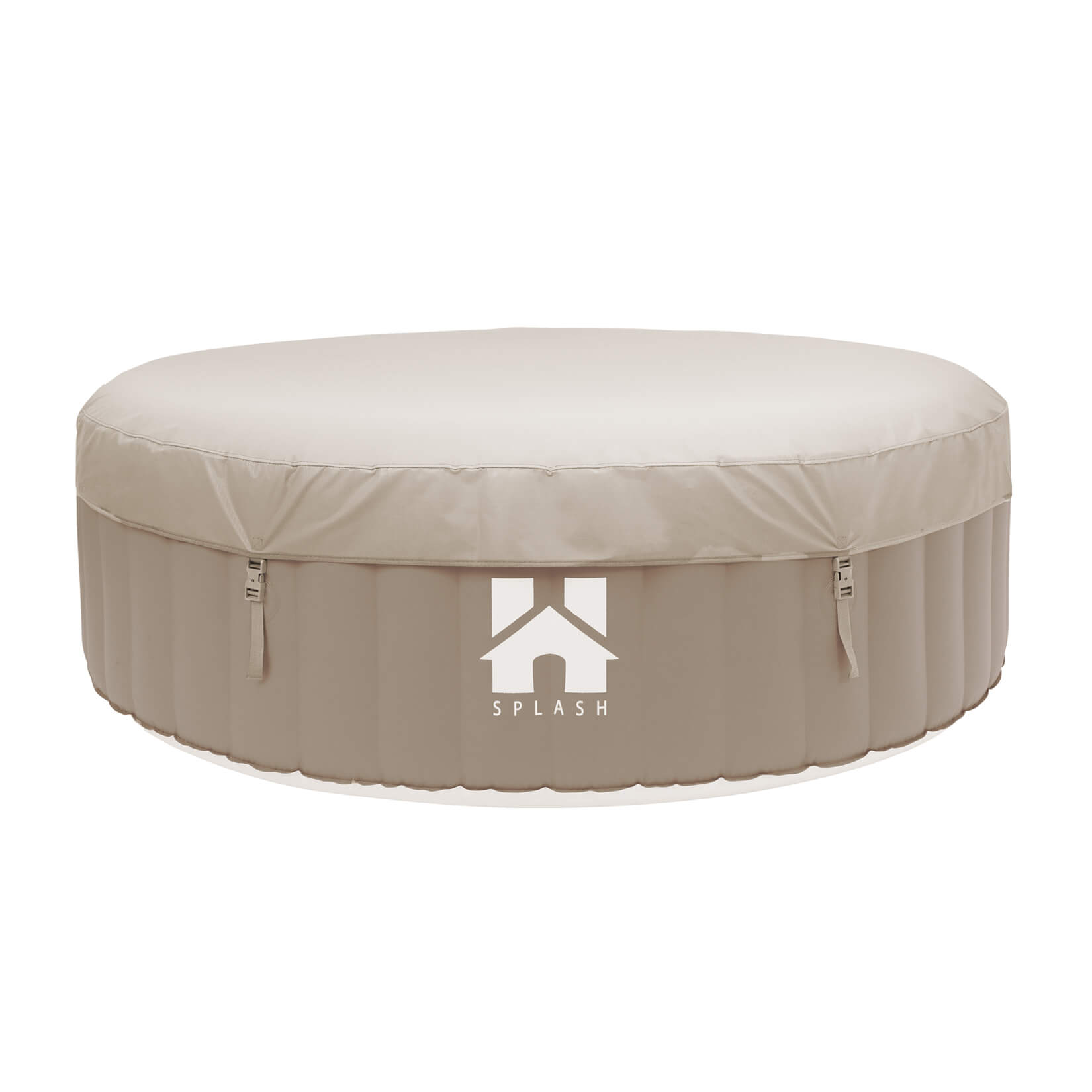 Outdoor Whirlpool SPLASH inkl. Abdeckung - Ø208 cm 6 Personen Beige