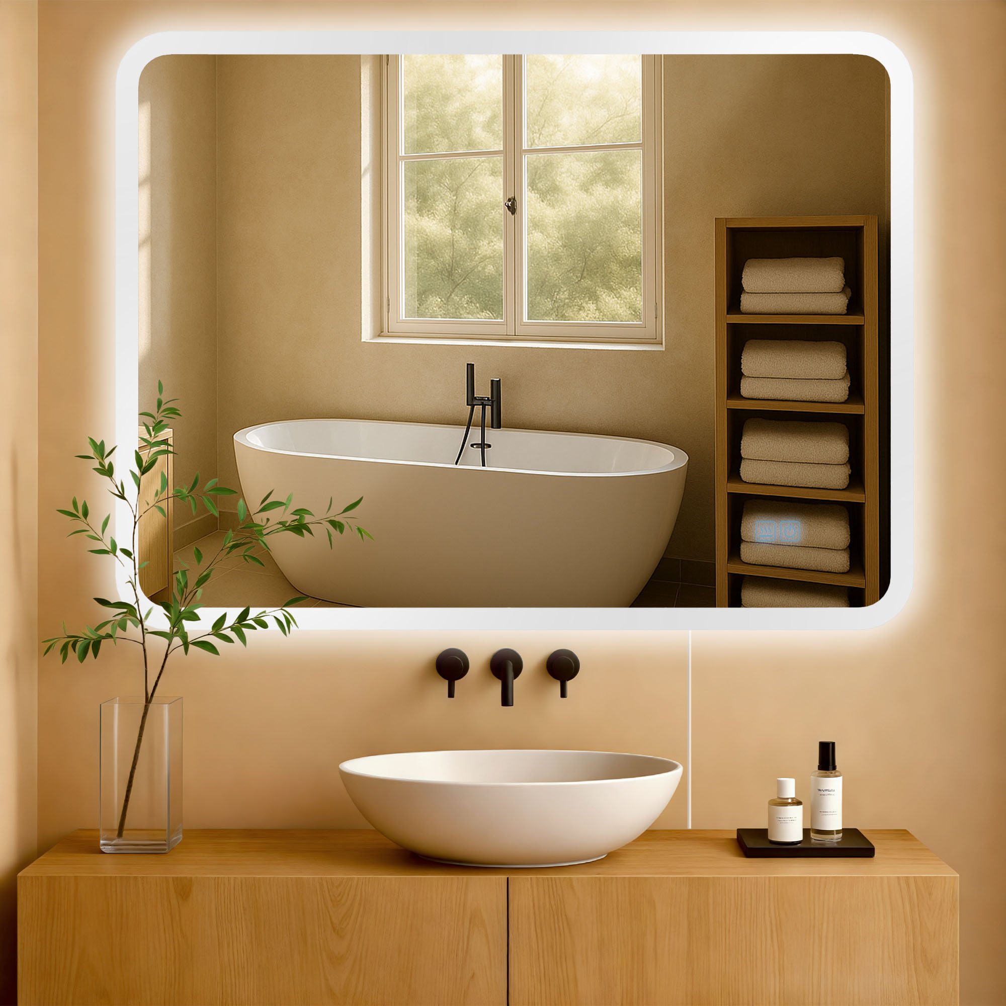 Badspiegel Jericho 70x100 ohne Bluetooth, klarglas