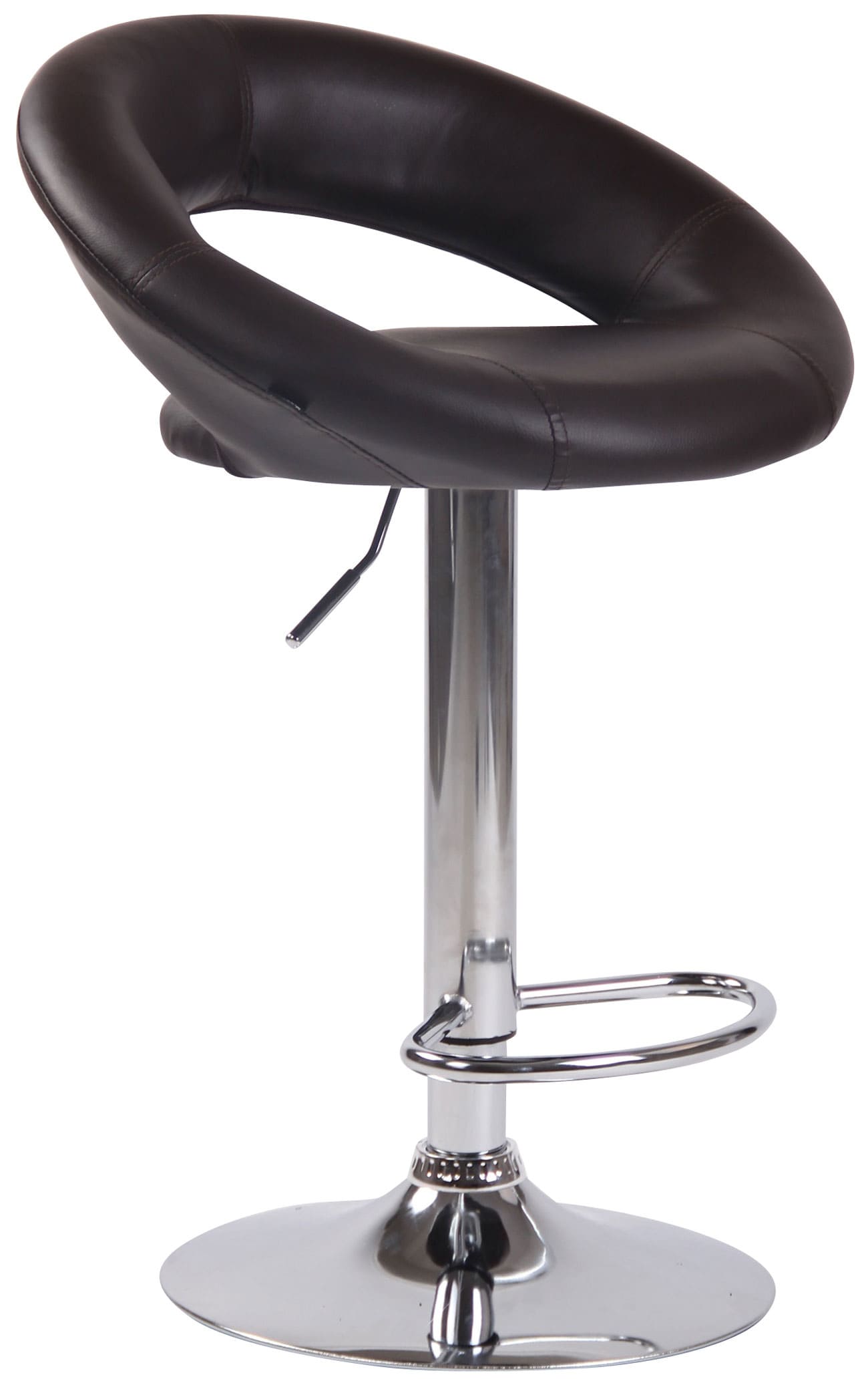 2er Set Barhocker Olinda Kunstleder chrom, braun