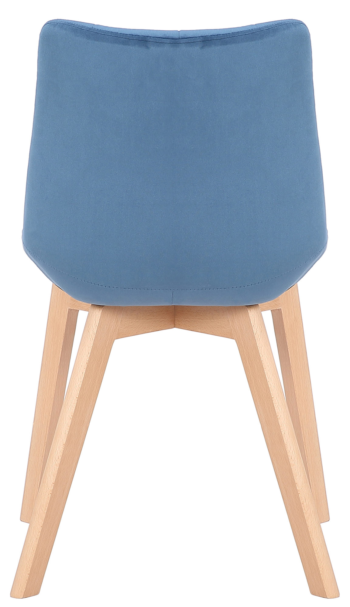 2er Set Esszimmerstühle Passaic Samt, blau