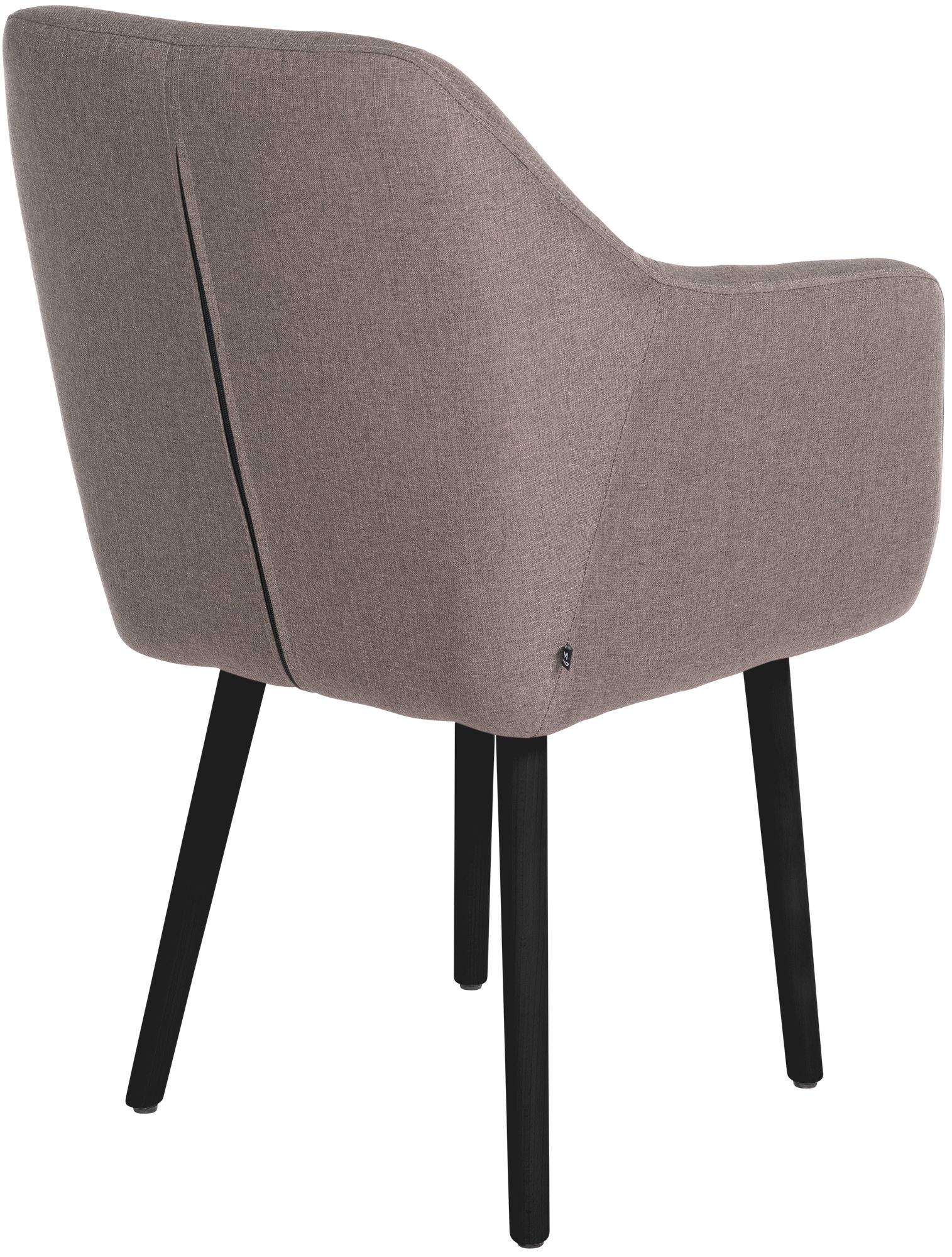 Besucherstuhl Utrecht Stoff schwarz, taupe