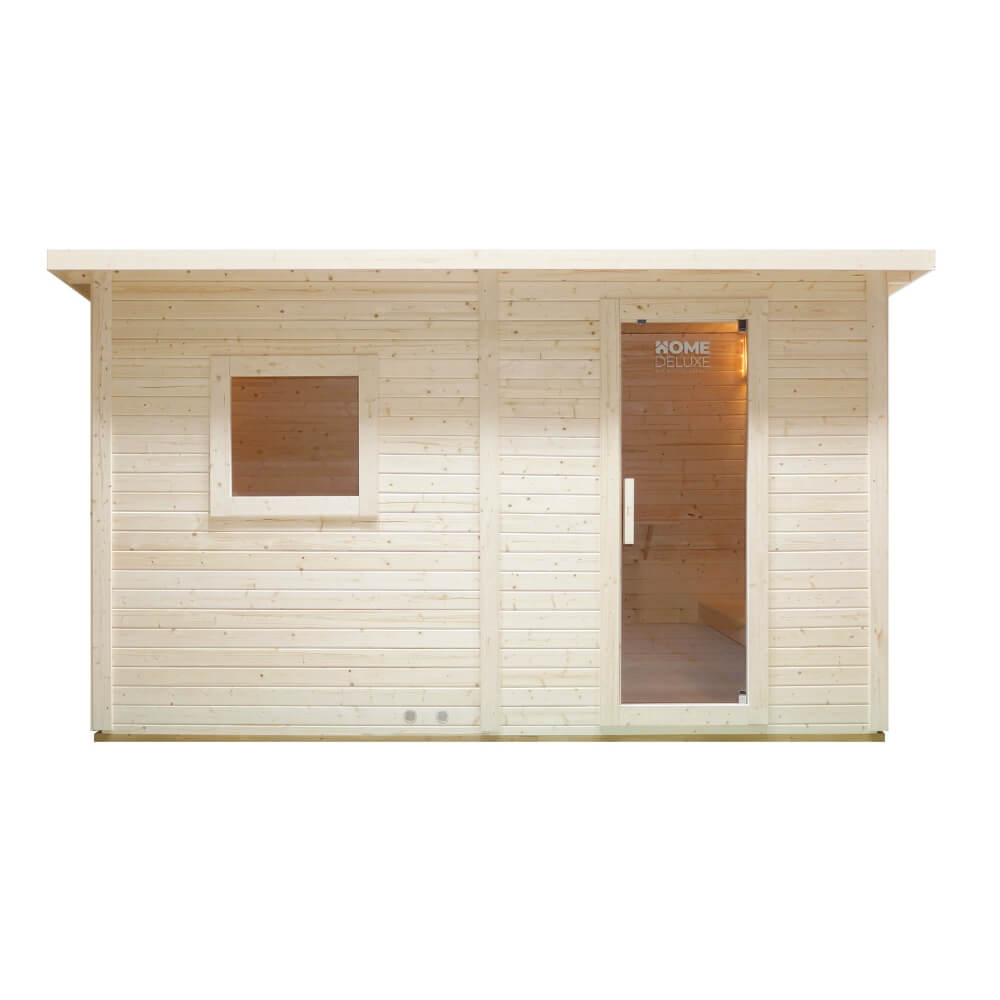 Saunahaus Outdoor mit Vorraum TALO XL - 400 x 217 cm für 5 Personen