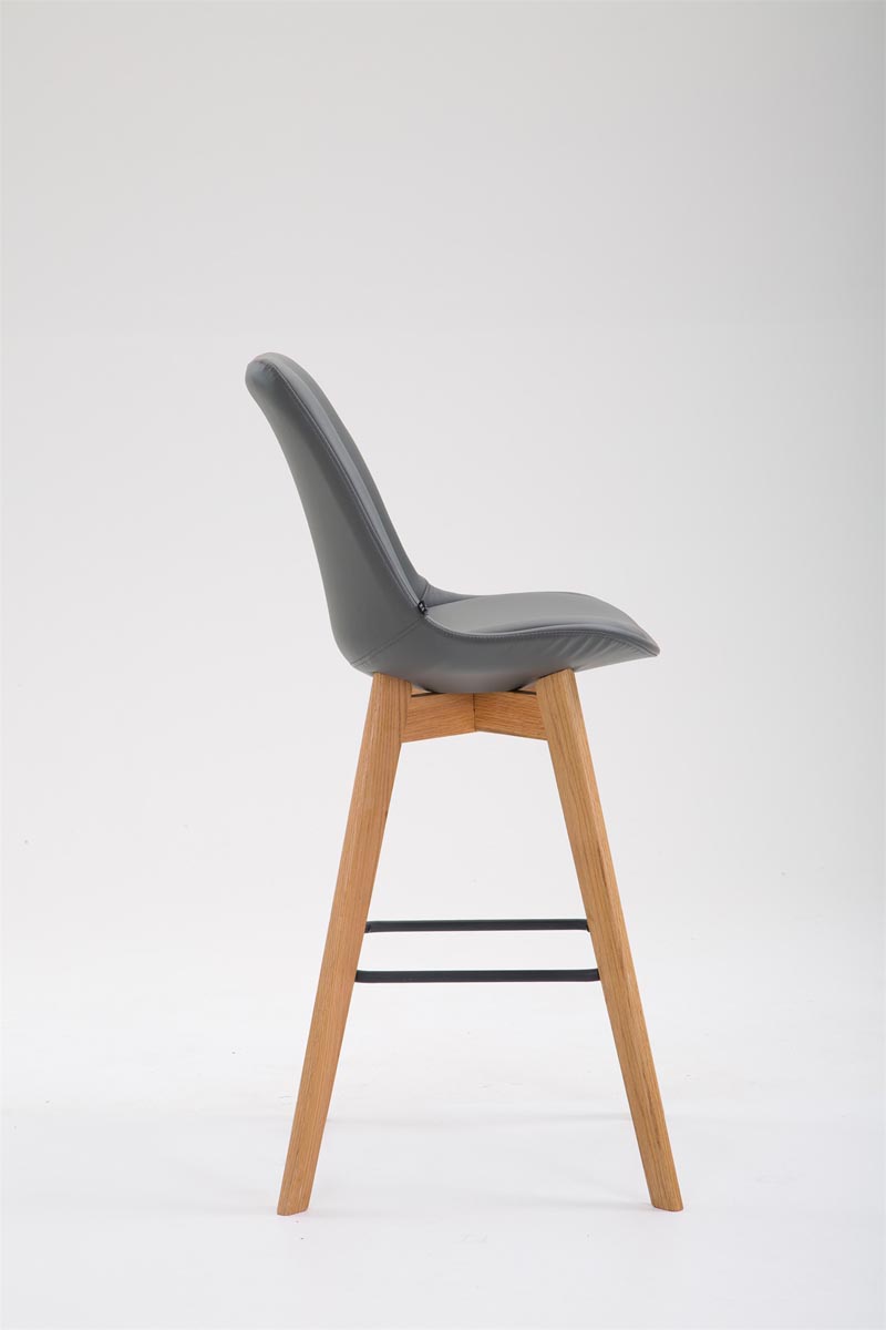 Barhocker Metz Kunstleder Natura, grau