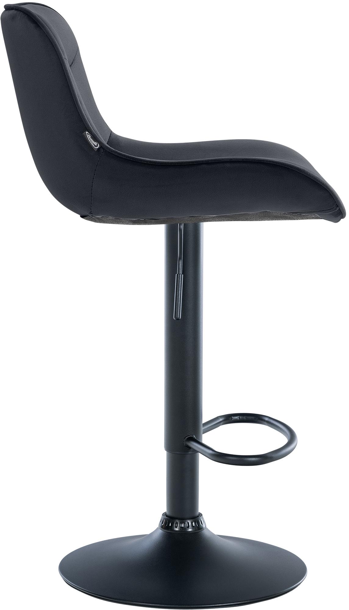 Barhocker Vonore Samt schwarz, schwarz