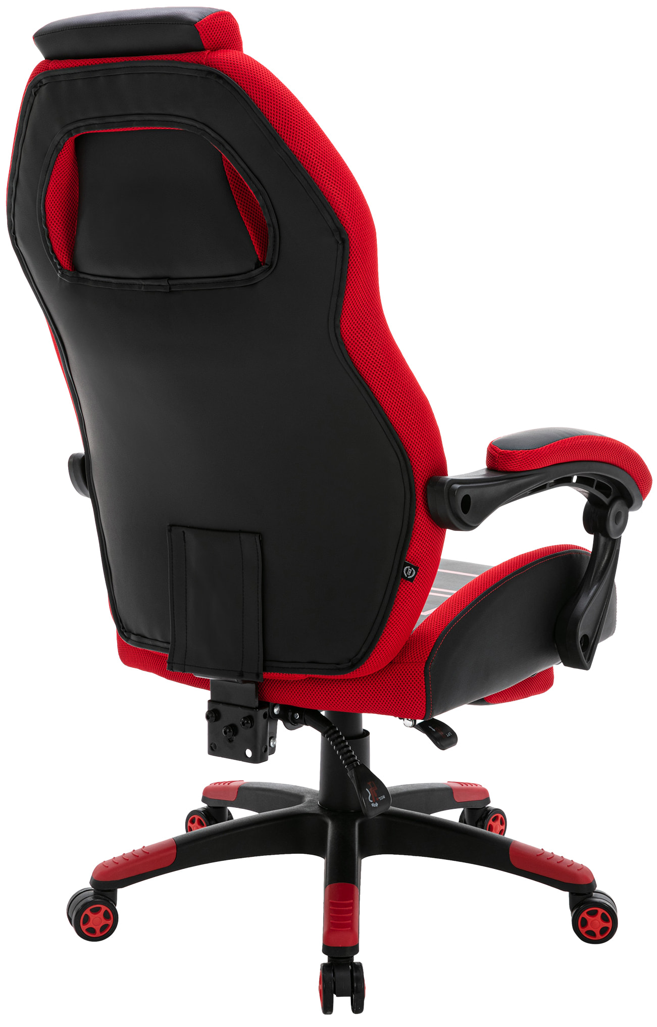 Bürostuhl Clovis Kunstleder, schwarz/rot