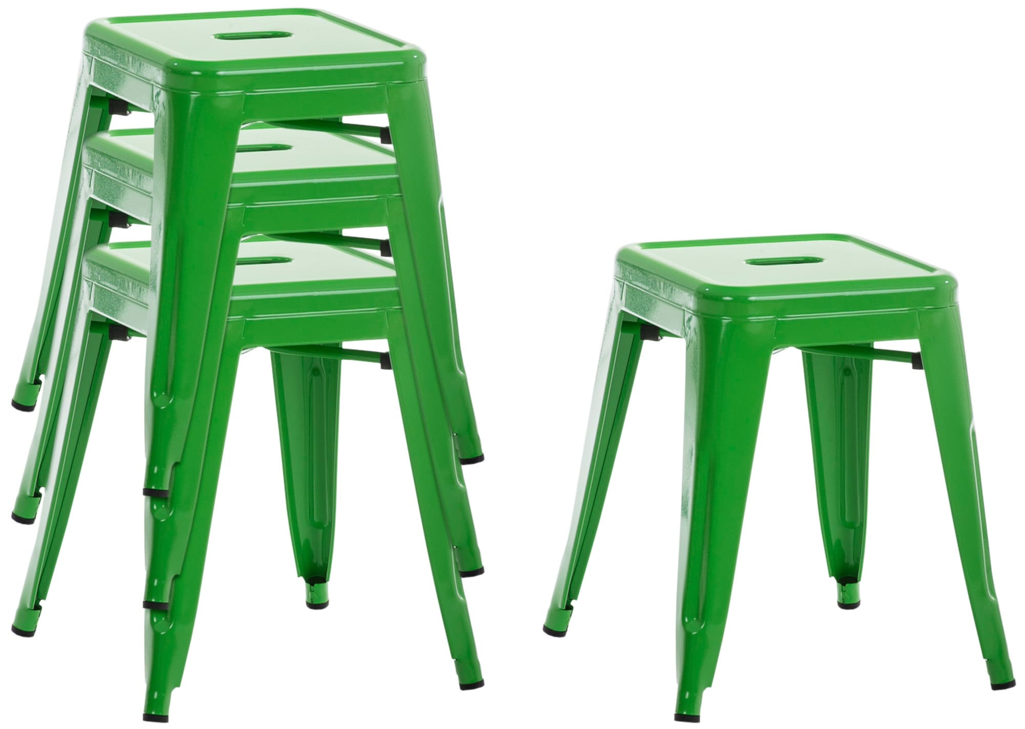 4er Set Hocker Armin, grün