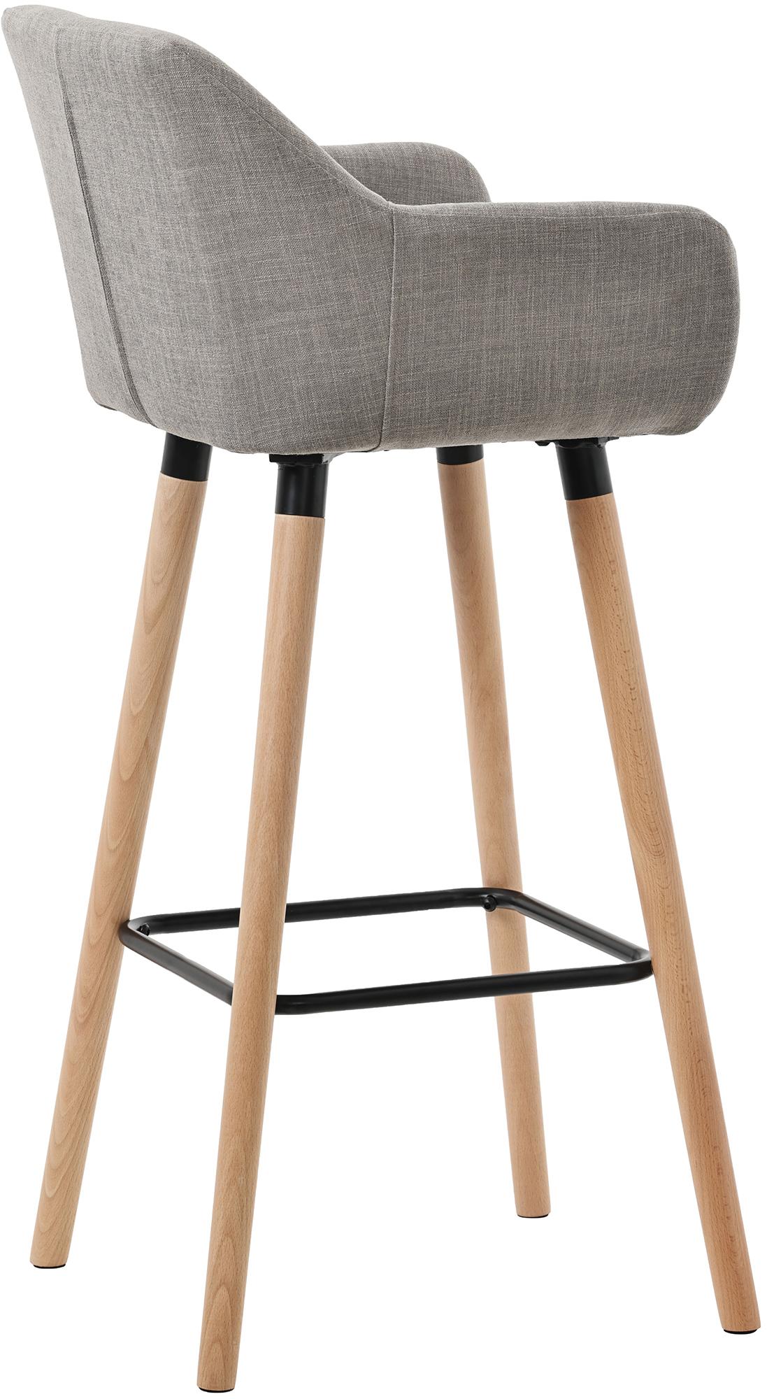 Barhocker Grant Stoff, grau