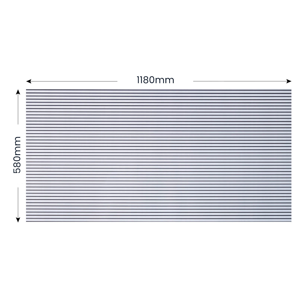 Hohlkammerstegplatten Polycarbonat Doppelstegplatten VARUS - 58 x 118 cm 15er Set