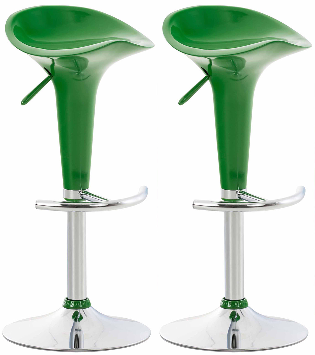 2er Set Barhocker Saddle, grün