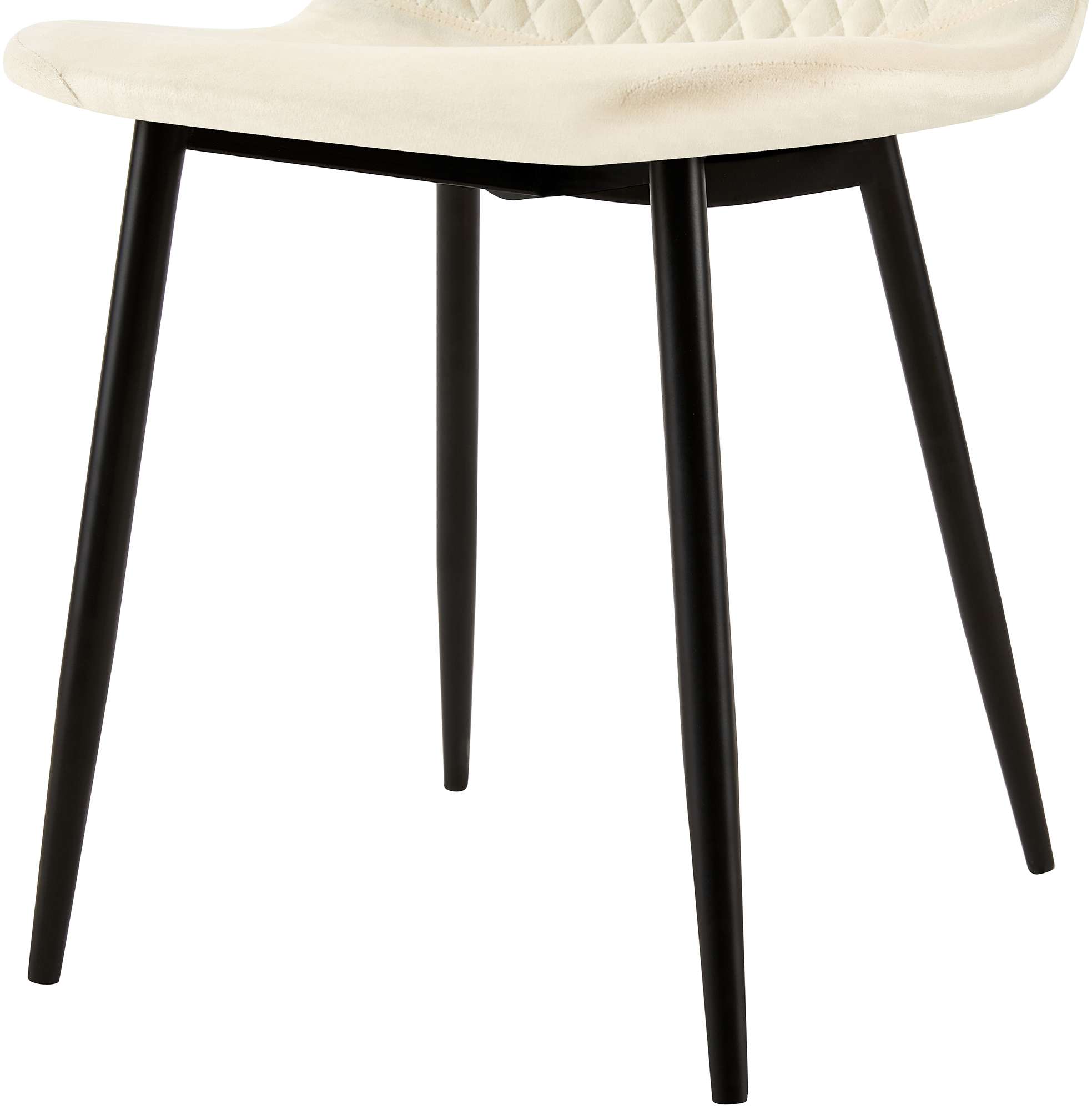4er Set Stühle Giverny Samt, creme