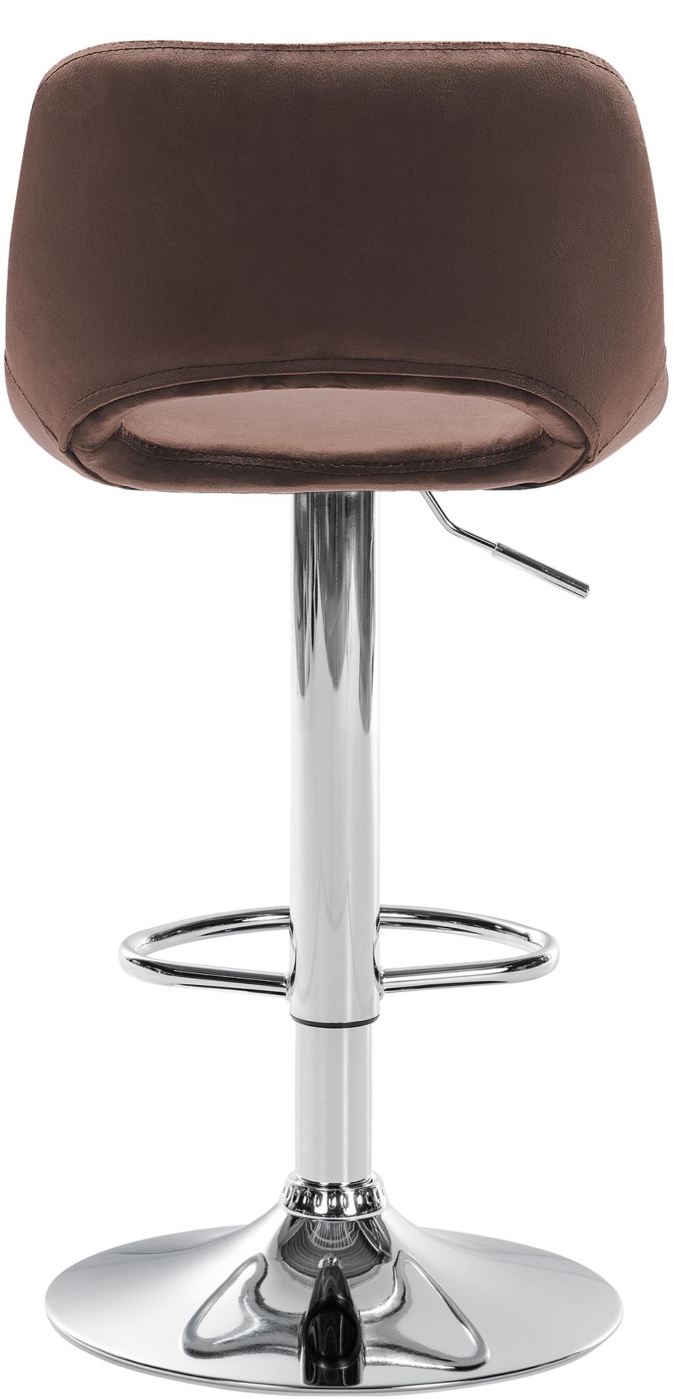 2er Set Barhocker Camden Samt chrom, braun