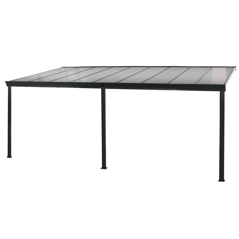 Terrassenüberdachung SOLIS - 496 / 503 x 300 / 303 x 278 / 226 cm Grau