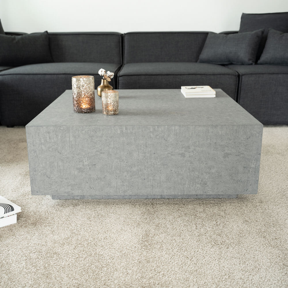 Couchtisch Marmor AMIRI XL - 95 x 95 cm Grau
