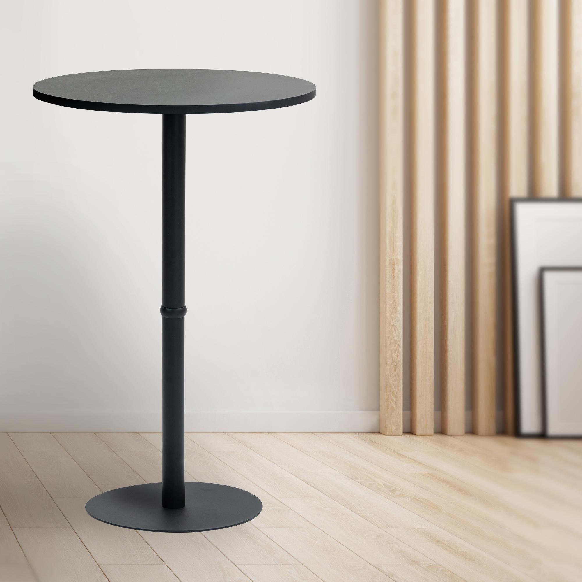 Stehtisch Hereford rund 75 cm, schwarz/schwarz