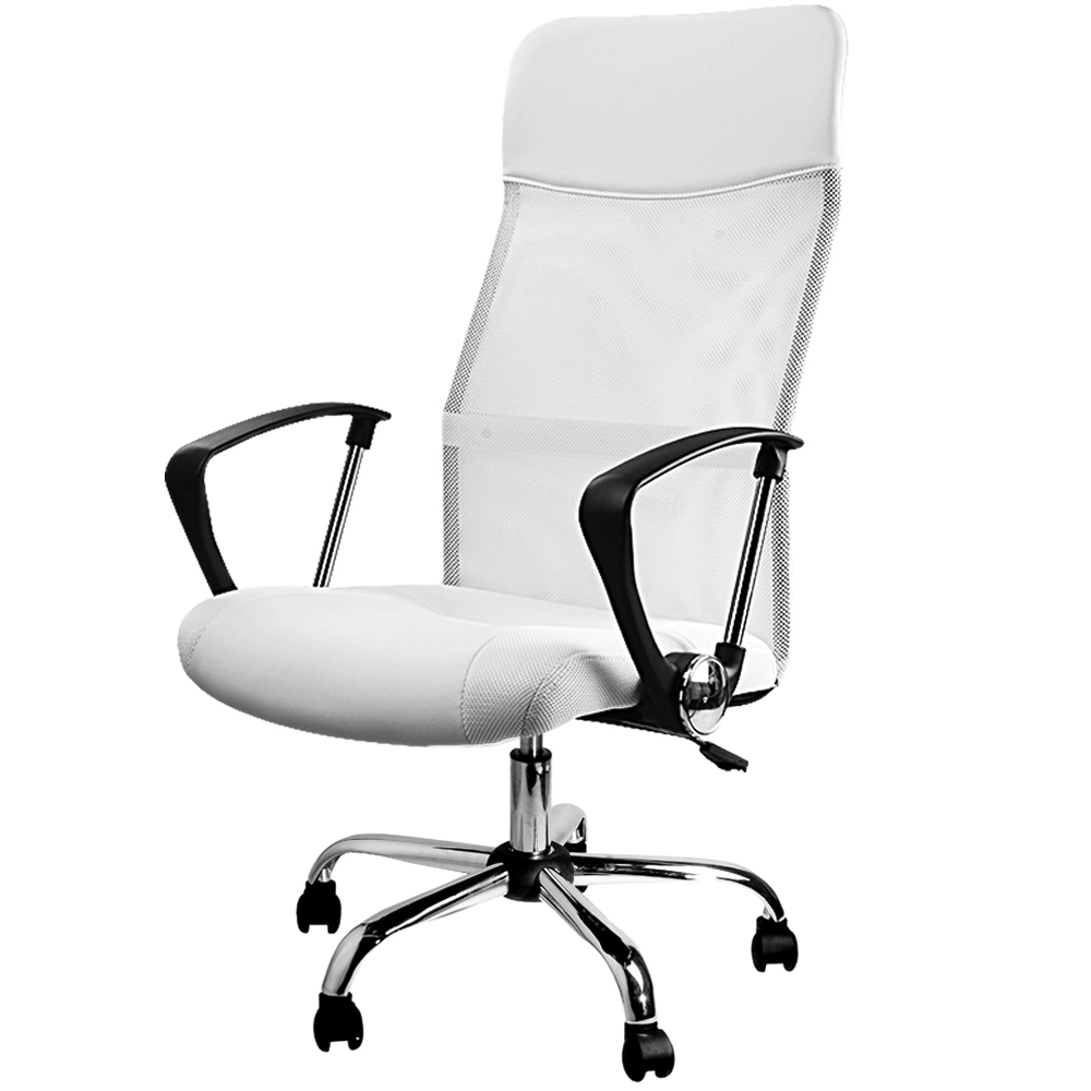 Bürostuhl Deluxe Weiß mit Netz