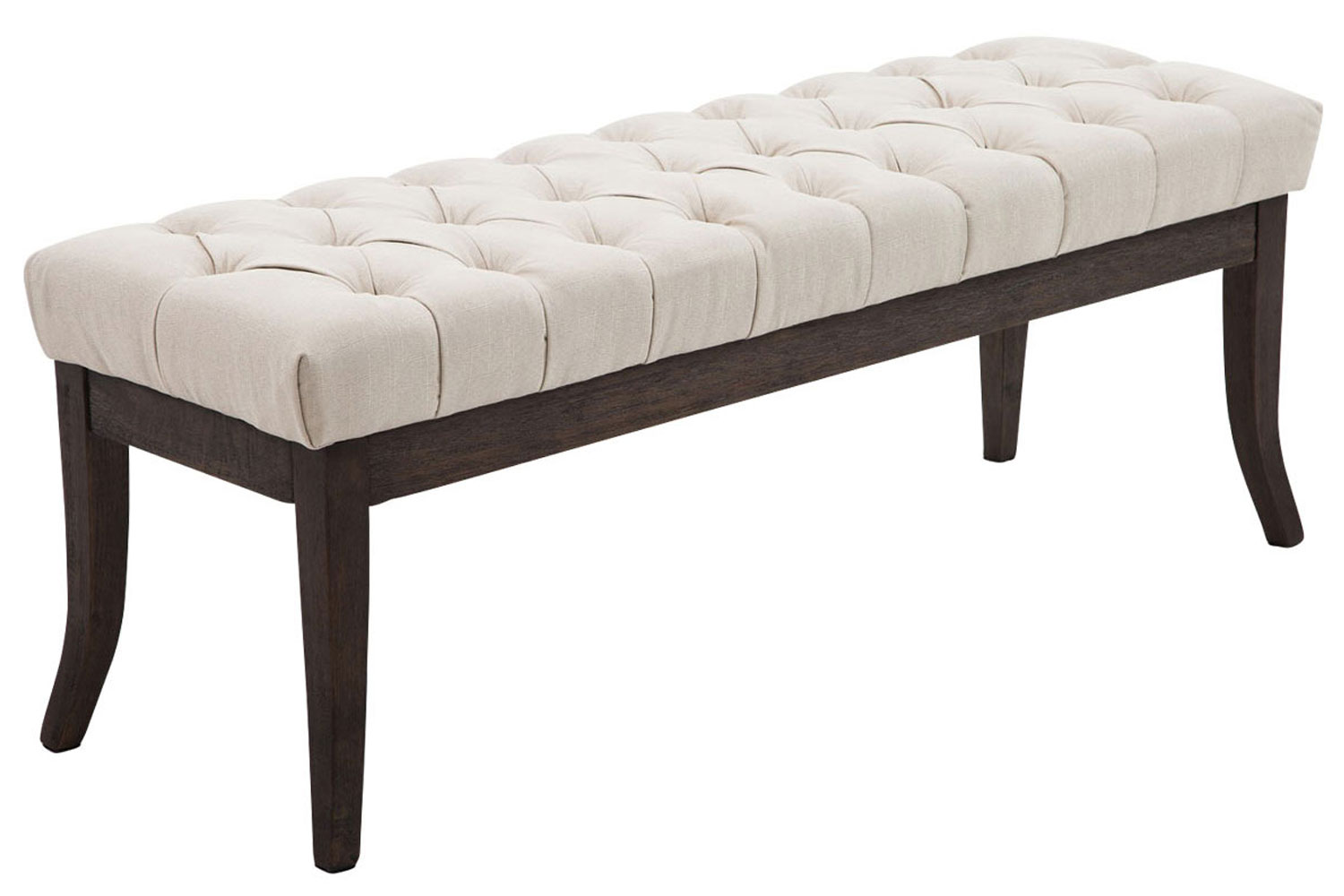 Sitzbank Ramses Stoff antik-dunkel 120, creme