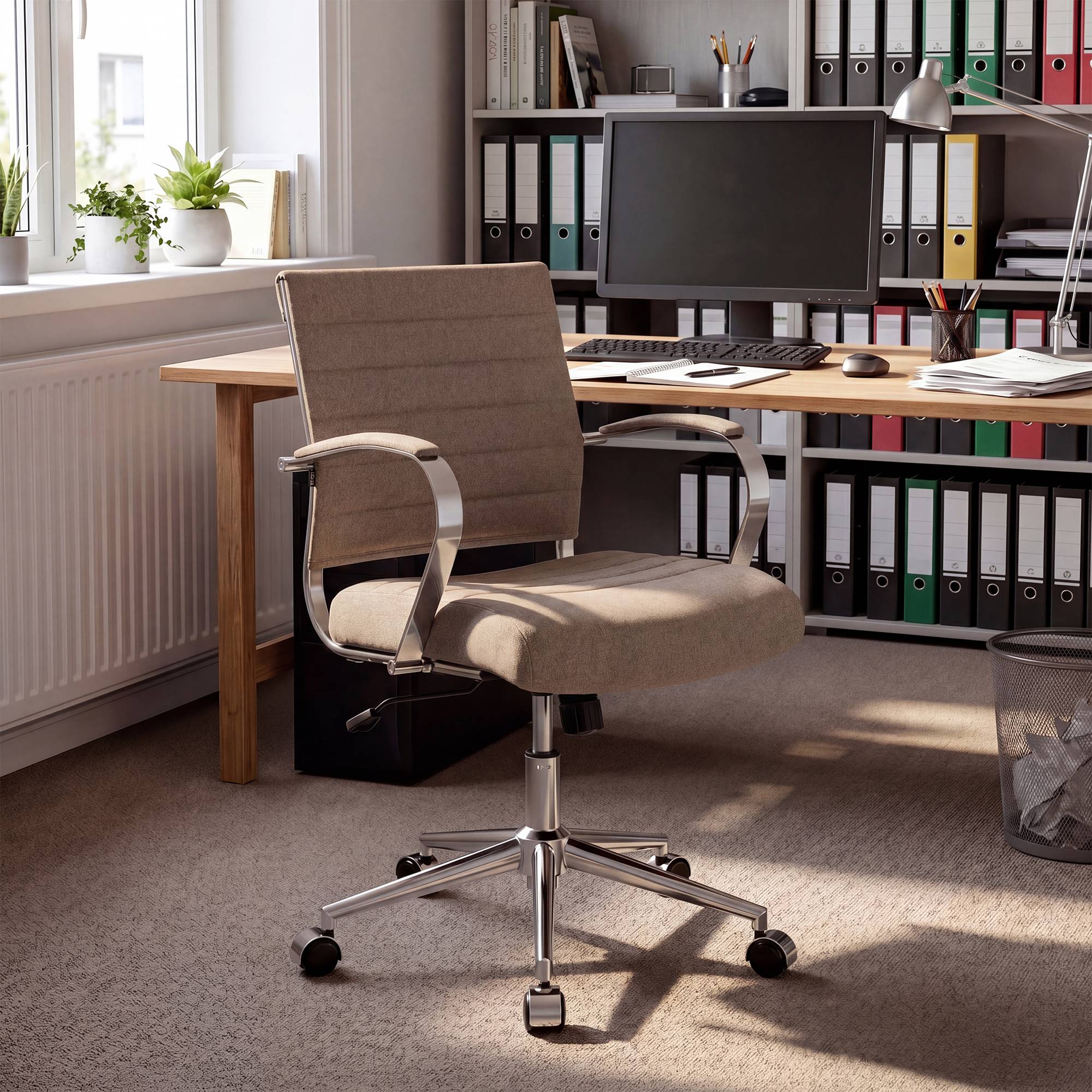 Bürostuhl Oakland Stoff, taupe