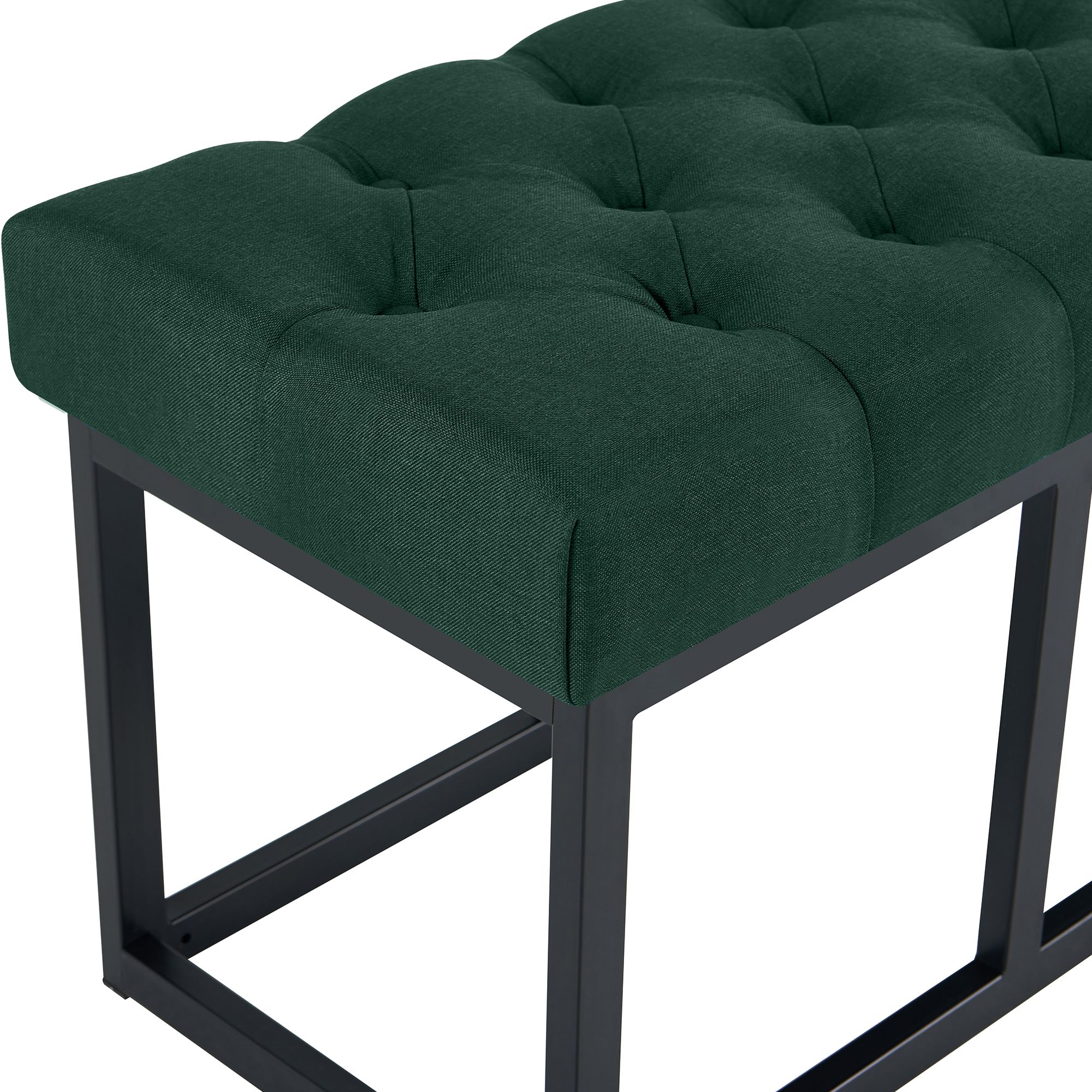Sitzbank Amun Stoff Schwarz 150 cm, grün
