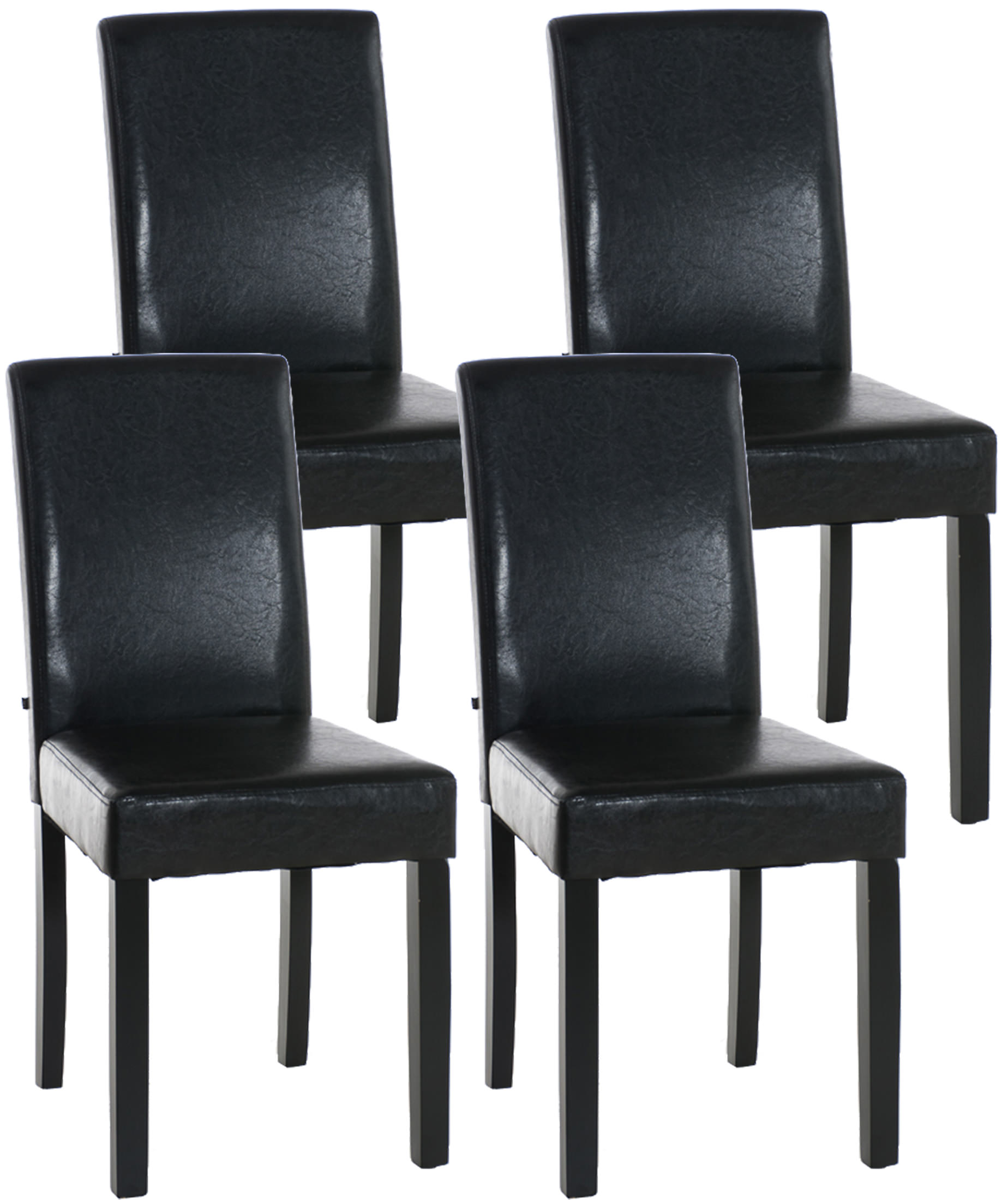 728908 4er Set Esszimmerstuhl Ina schwarz, braun