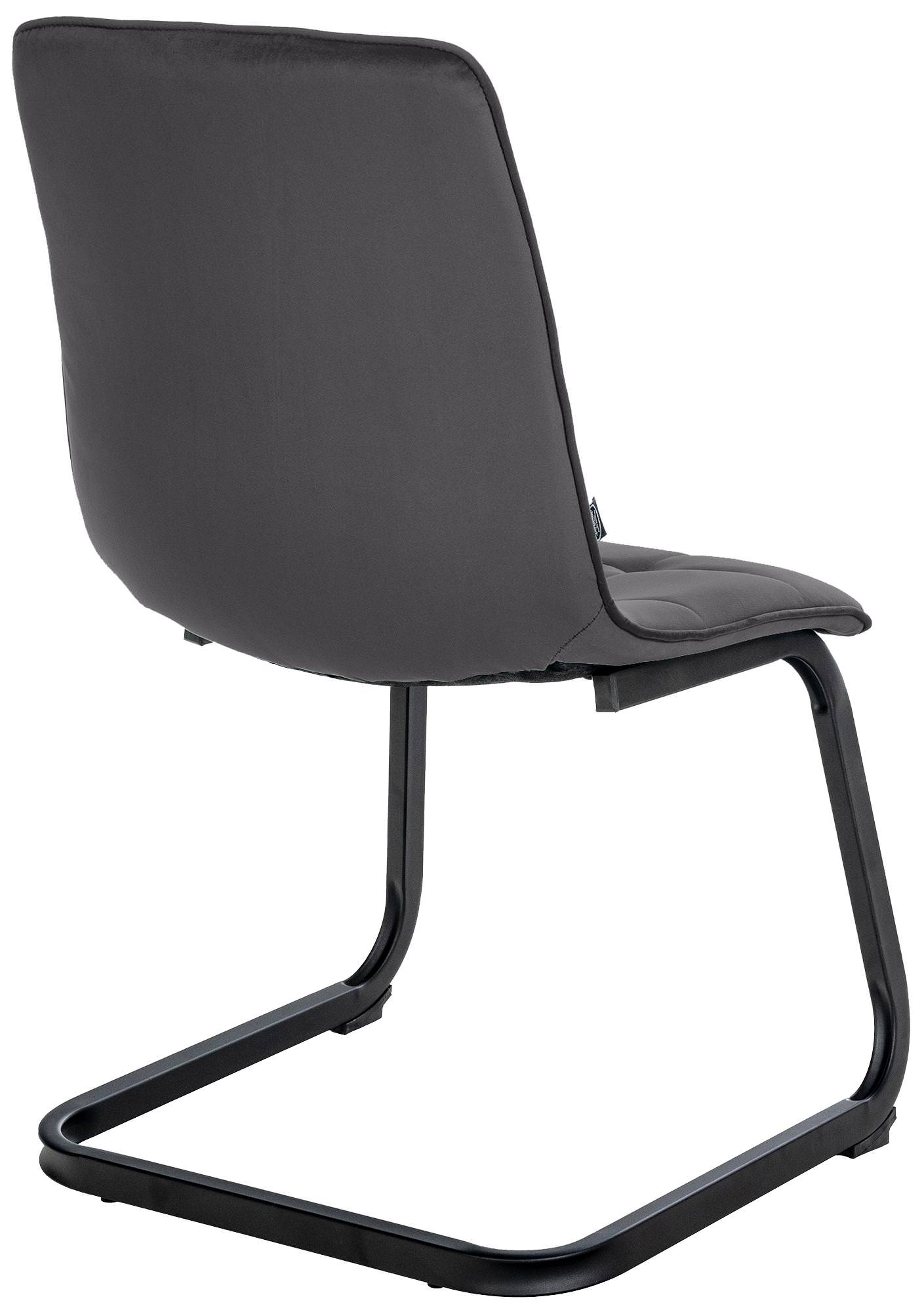 2er Set Esszimmerstuhl Vermont Samt, schwarz