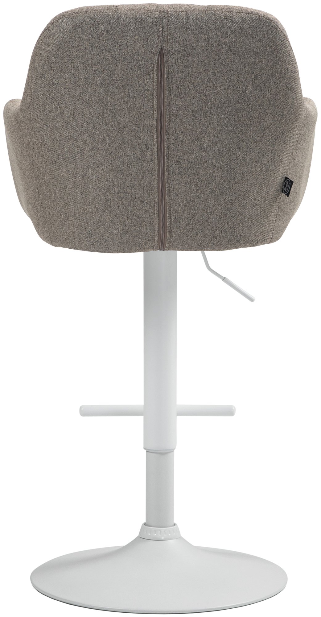 Barhocker Natoma Stoff weiß, taupe