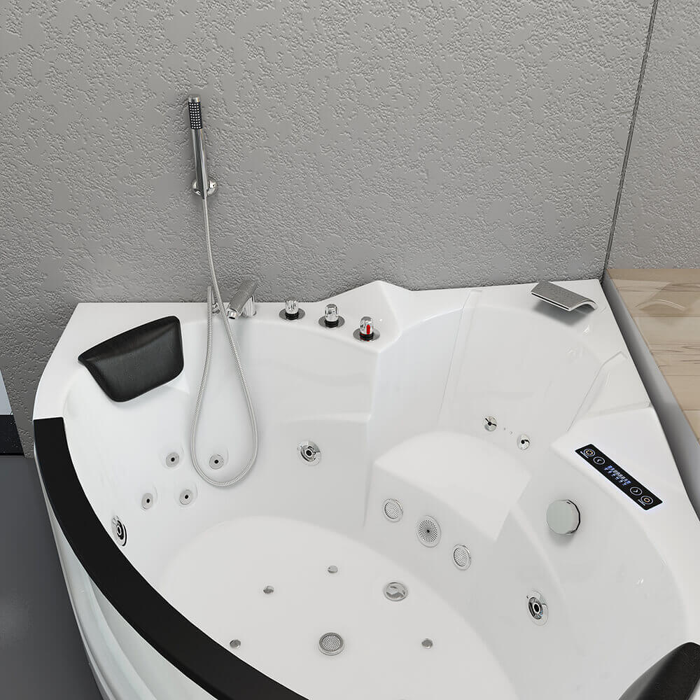 Whirlpool Badewanne mit Lichttherapie LAGUNA L KOMPAKT - 140 x 140 cm