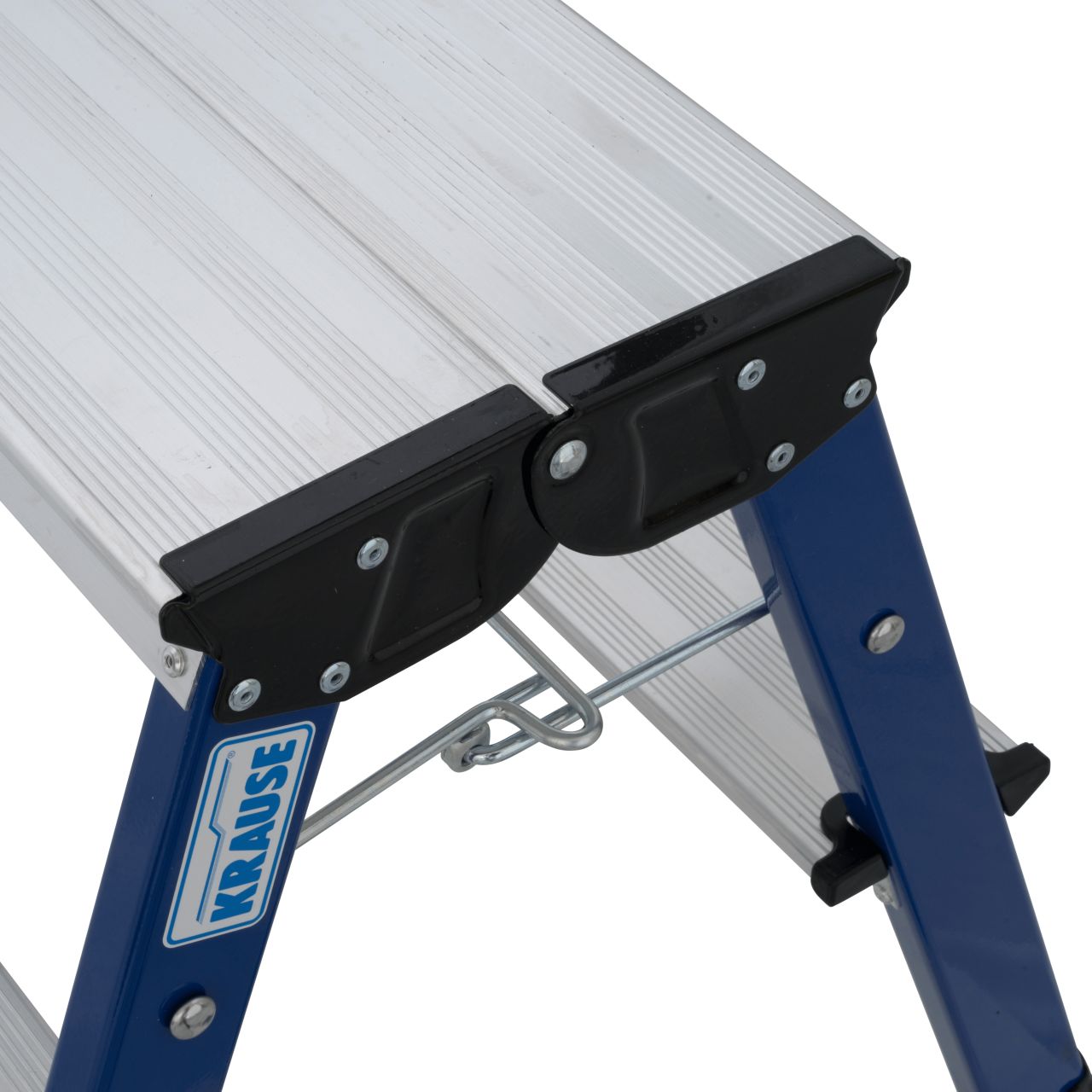 MONTO Doppel-Klapptritt Rolly, blau, 2x2 Stufen