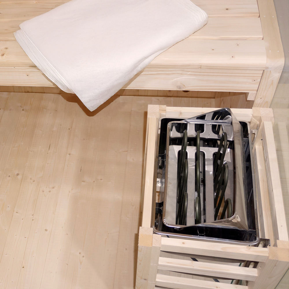 Traditionelle Sauna SHADOW XL BIG - 200 x 200 cm für 6 Personen