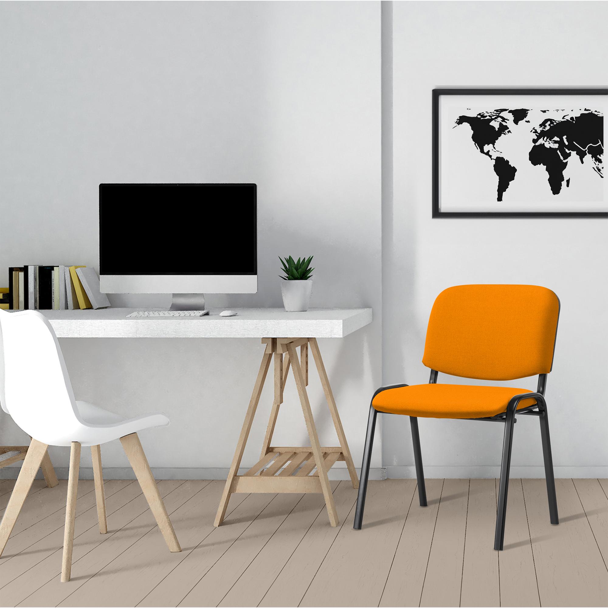 Besucherstuhl Ken Stoff, orange